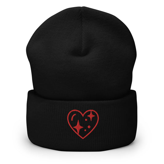 Heart Emoji Beanie Black