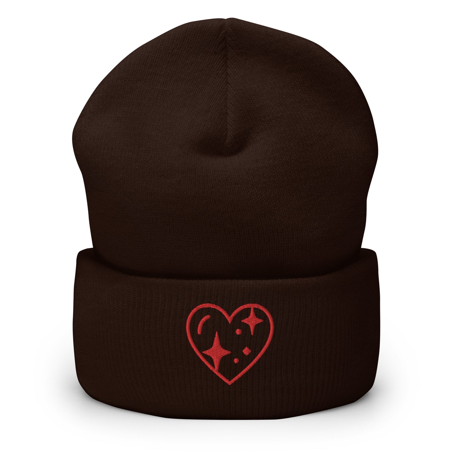 Heart Emoji Beanie Brown