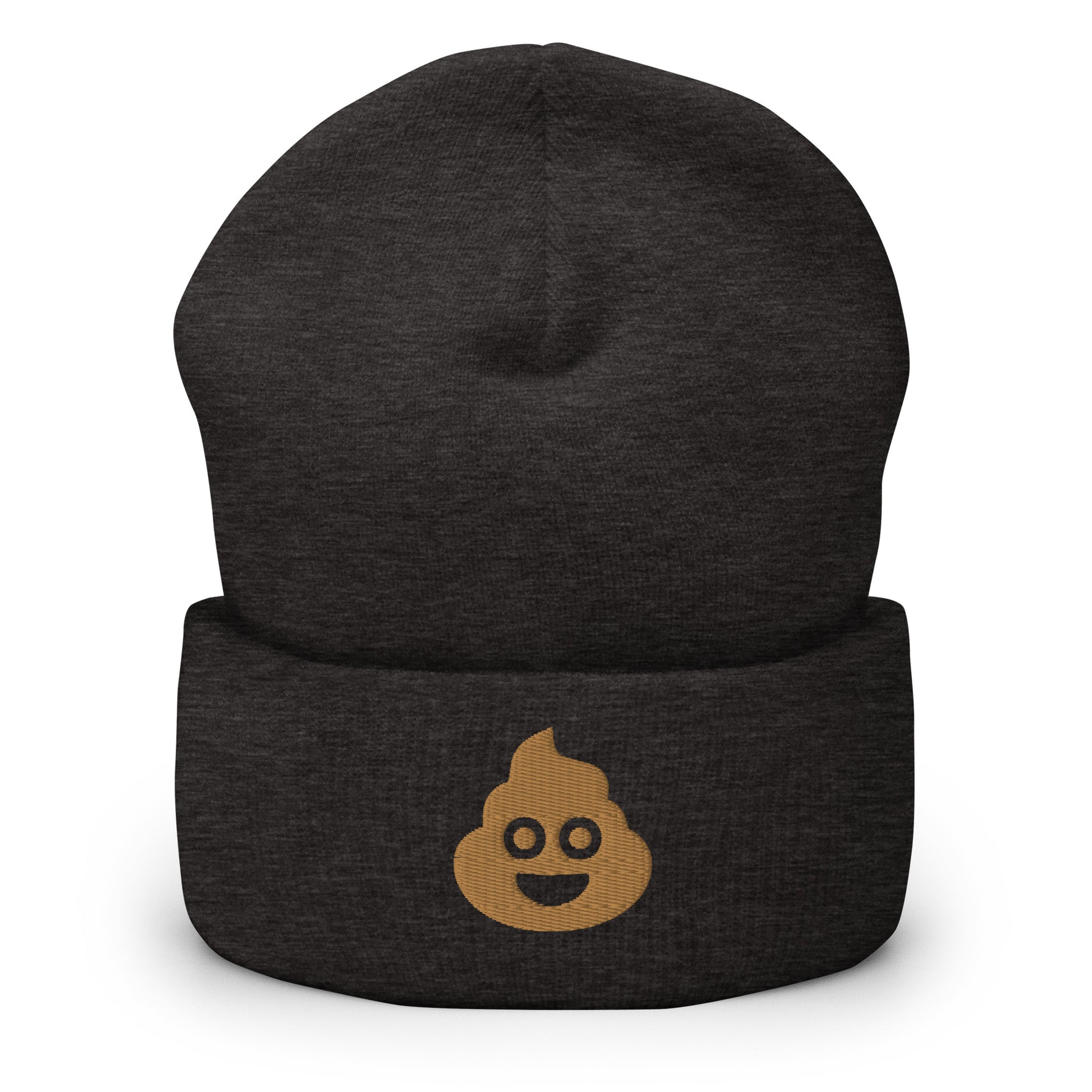 Poo Emoji Beanie Dark Grey