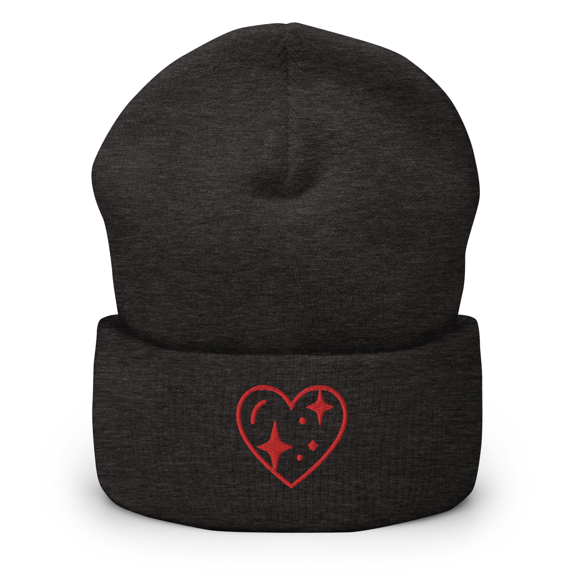 Heart Emoji Beanie Dark Grey