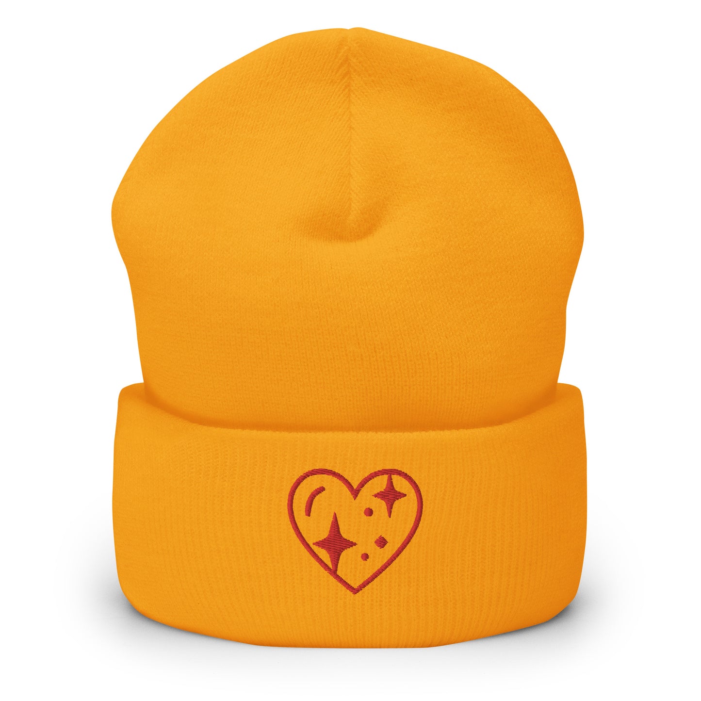 Heart Emoji Beanie Gold