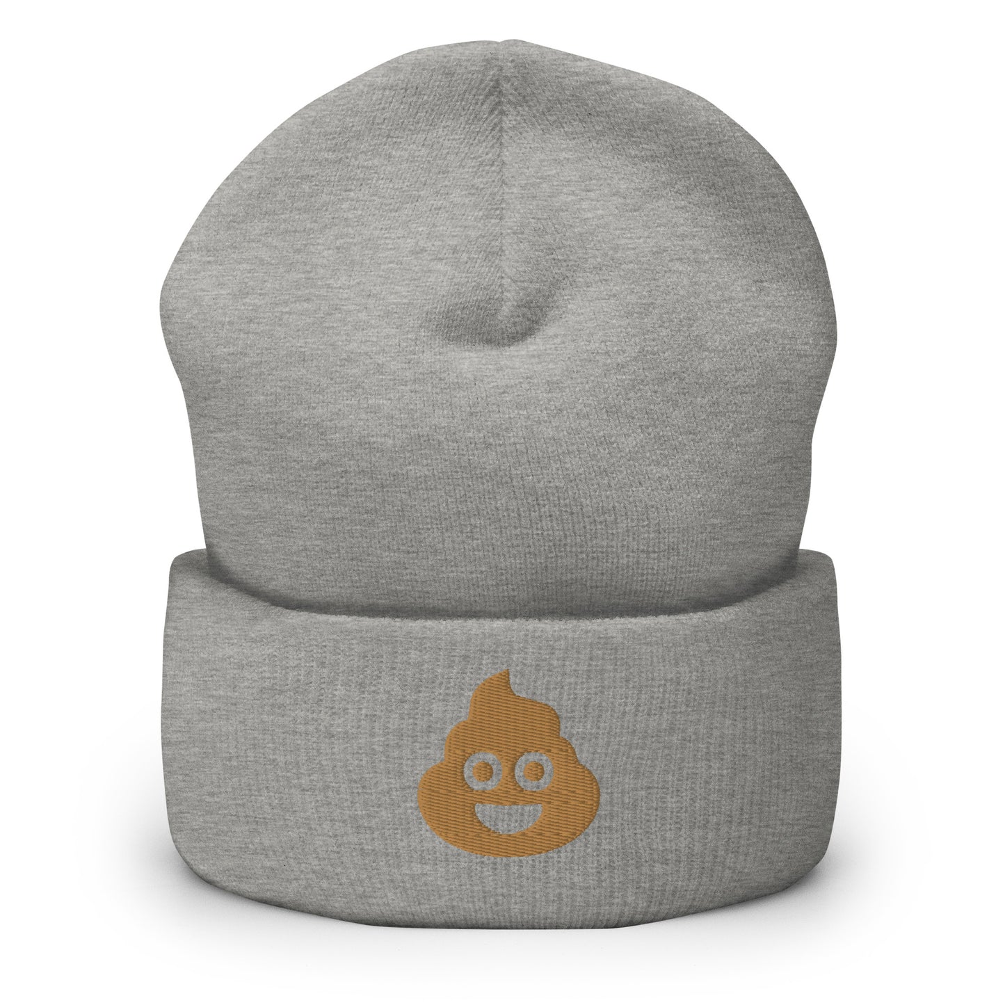 Poo Emoji Beanie Heather Grey