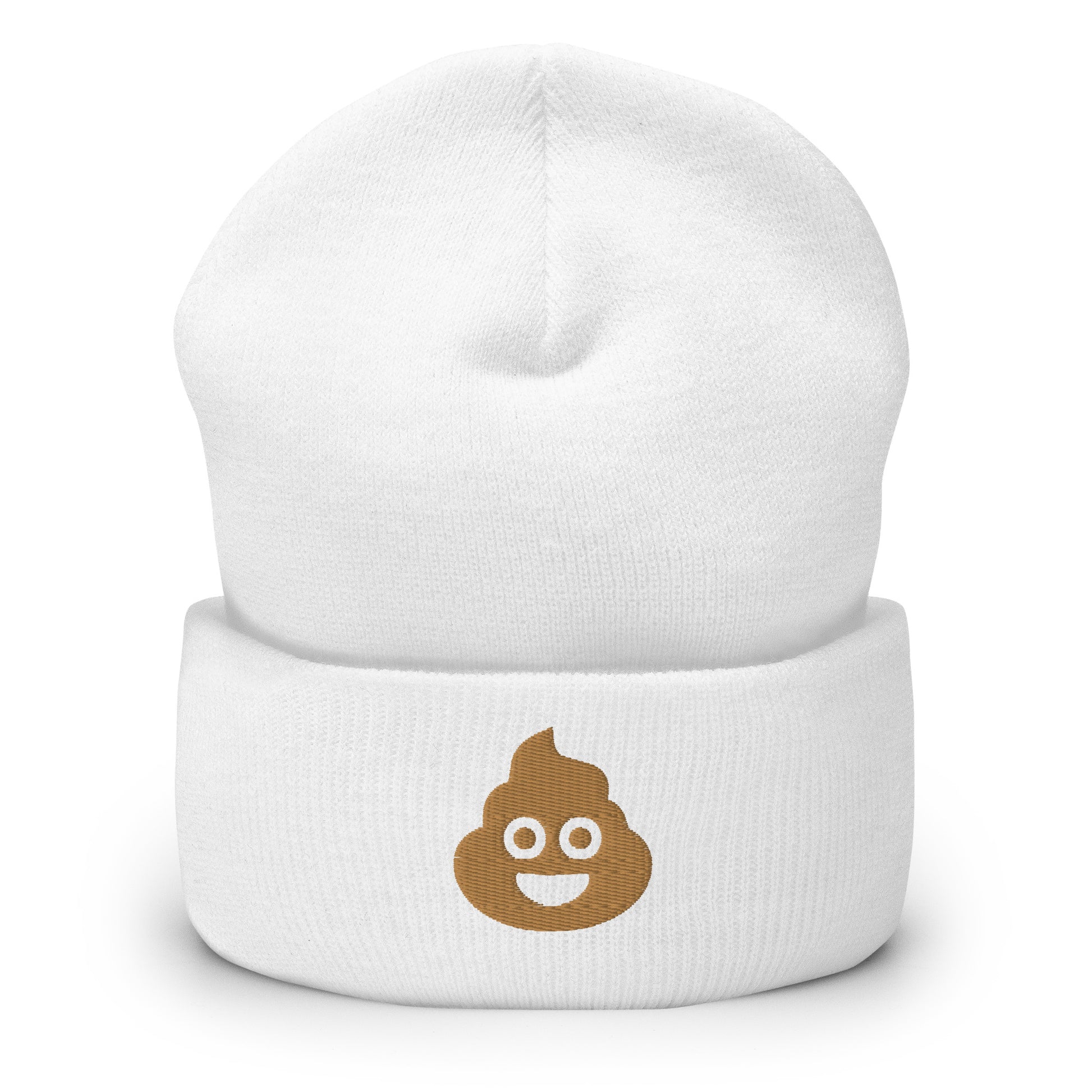 Poo Emoji Beanie White