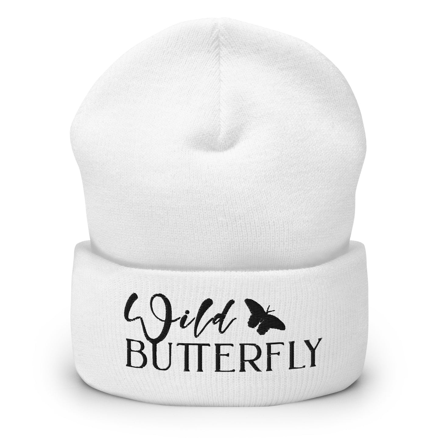 Wild Butterfly Beanie White