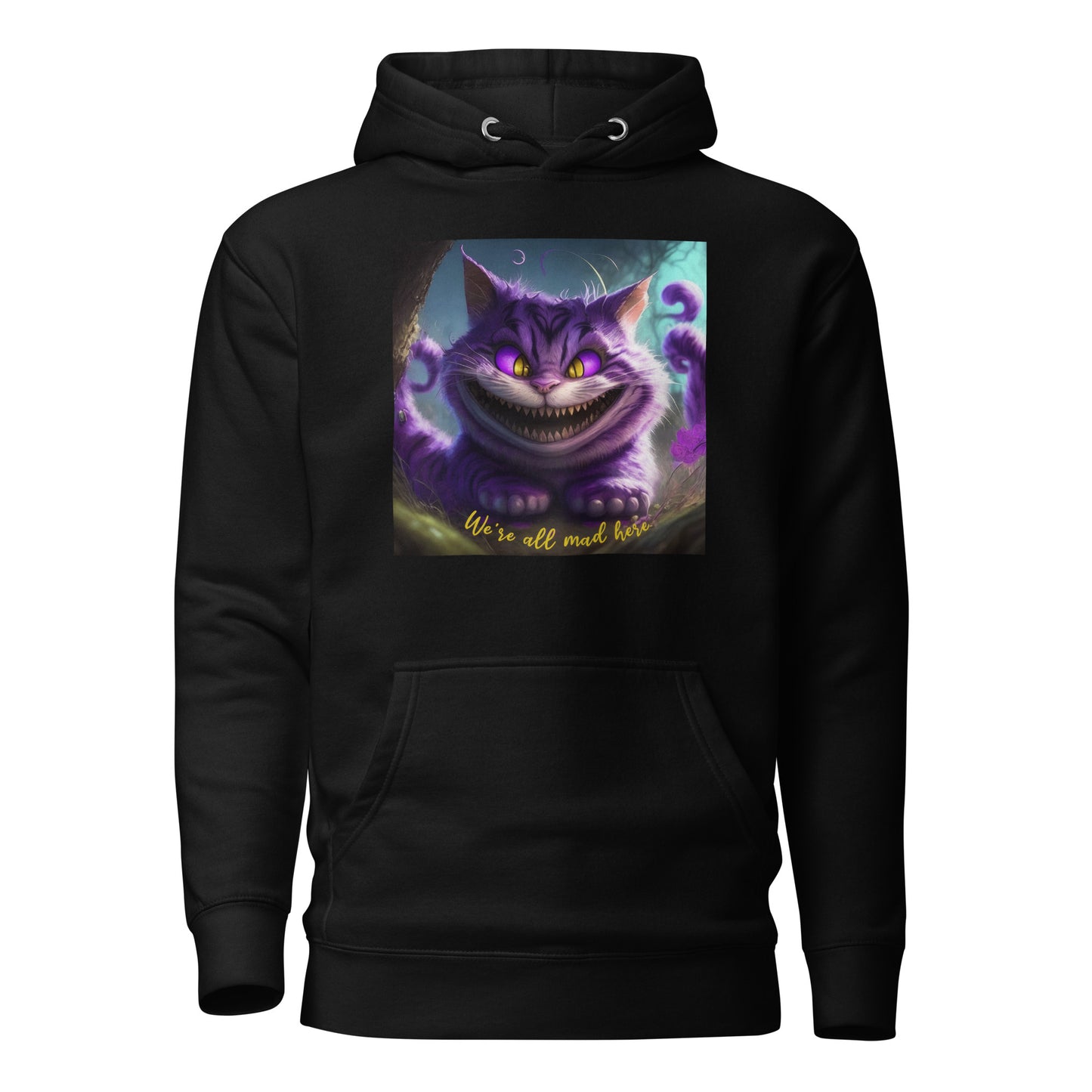 We're All Mad Here Cheshire Cat Women's Hoodie Black