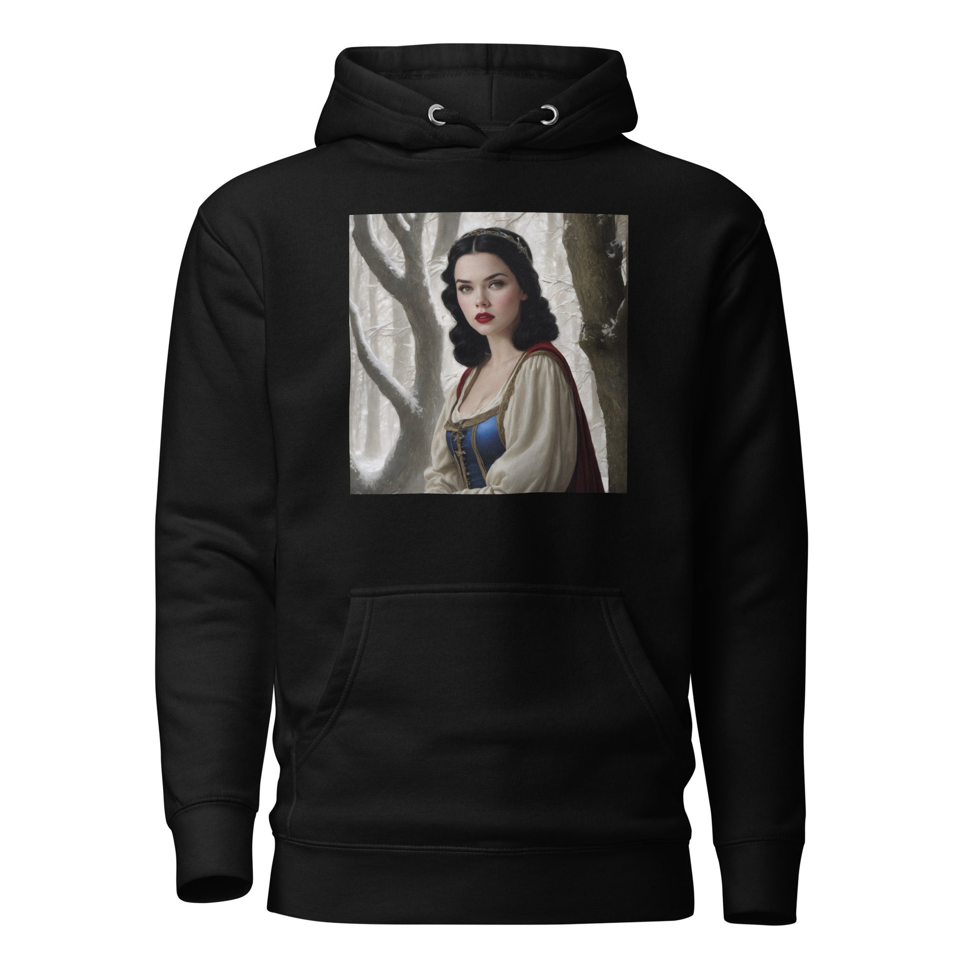 Snow White in Forest Hoodie Black