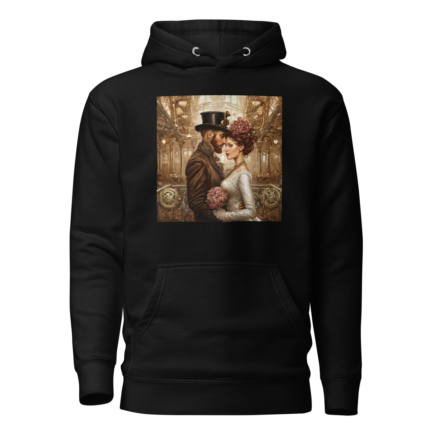 Gears & Lace Steampunk Wedding Women's Hoodie Black