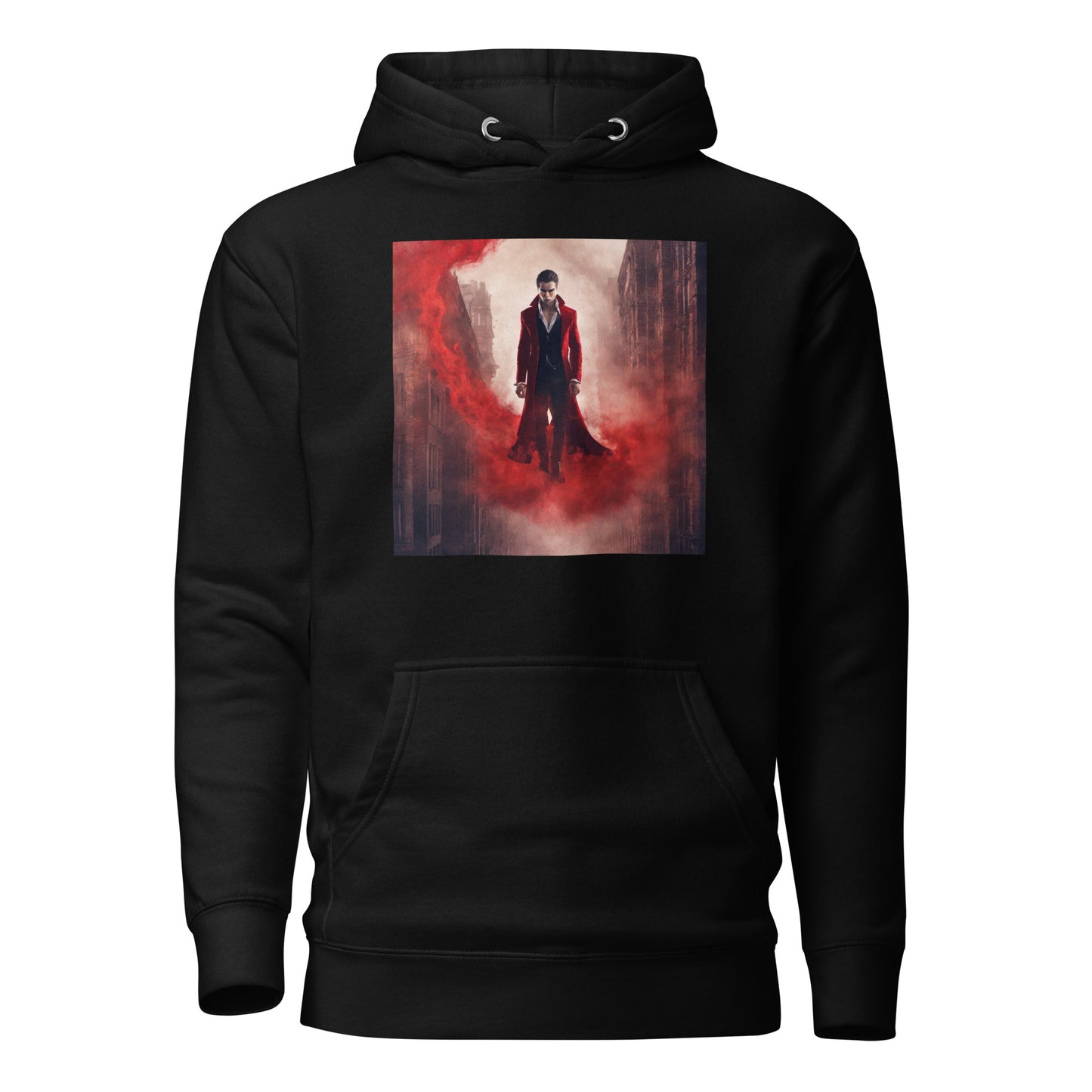 Vampire in Red Haze Women's Graphic Hoodie Black