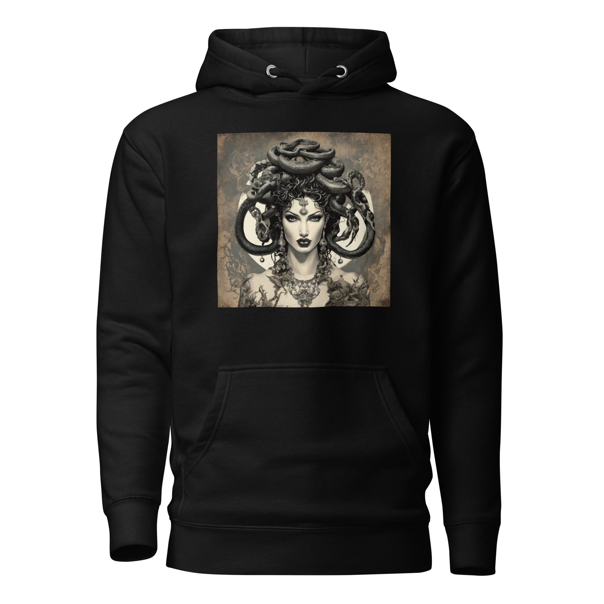 Medusa'a Gaze Women's Graphic Hoodie Black