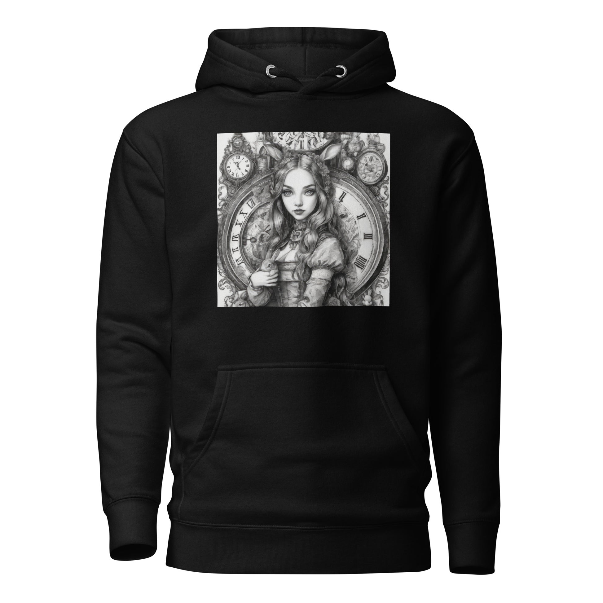 Alice in Wonderland Clockwork Women's Hoodie Black