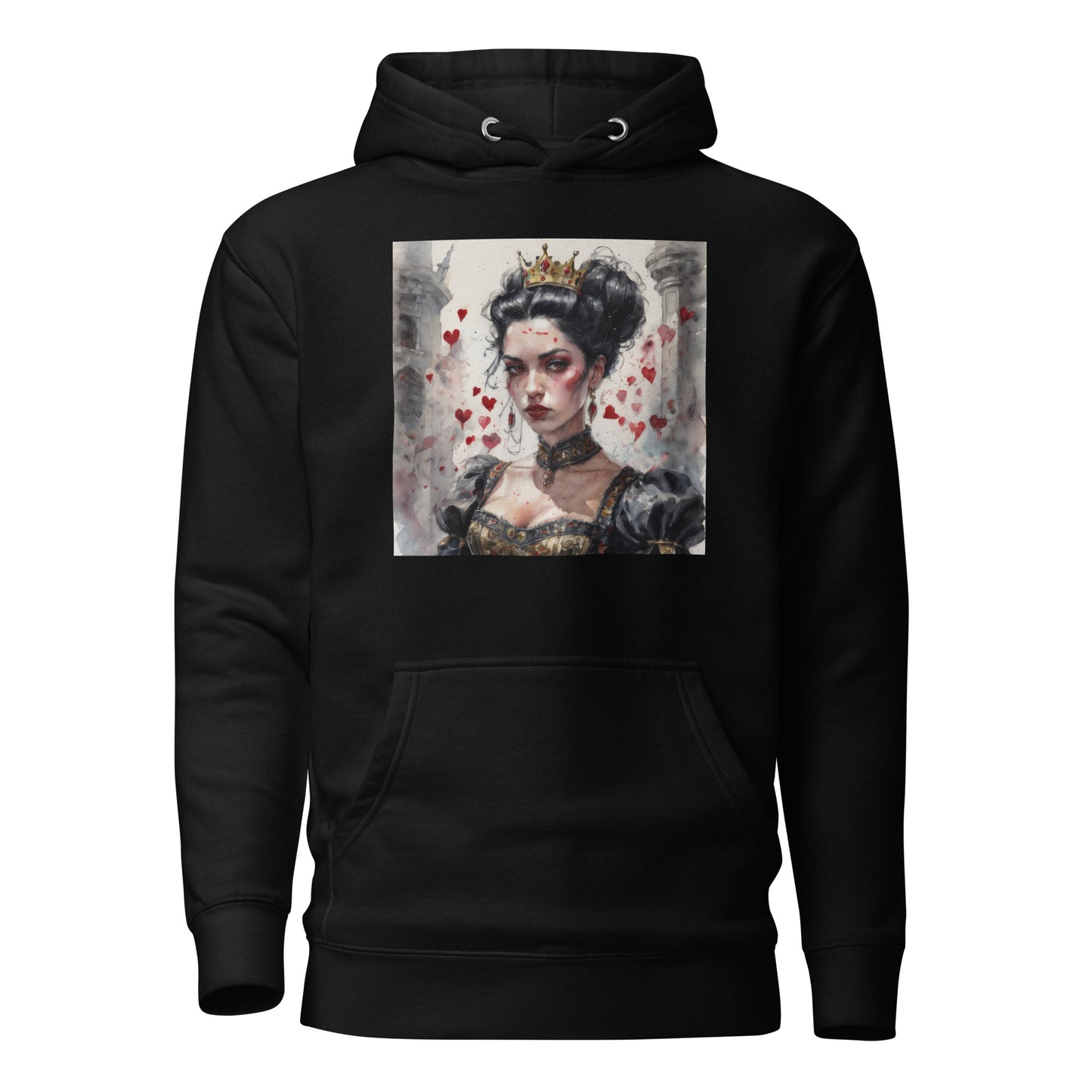 Queen of Hearts Women's Hoodie Black