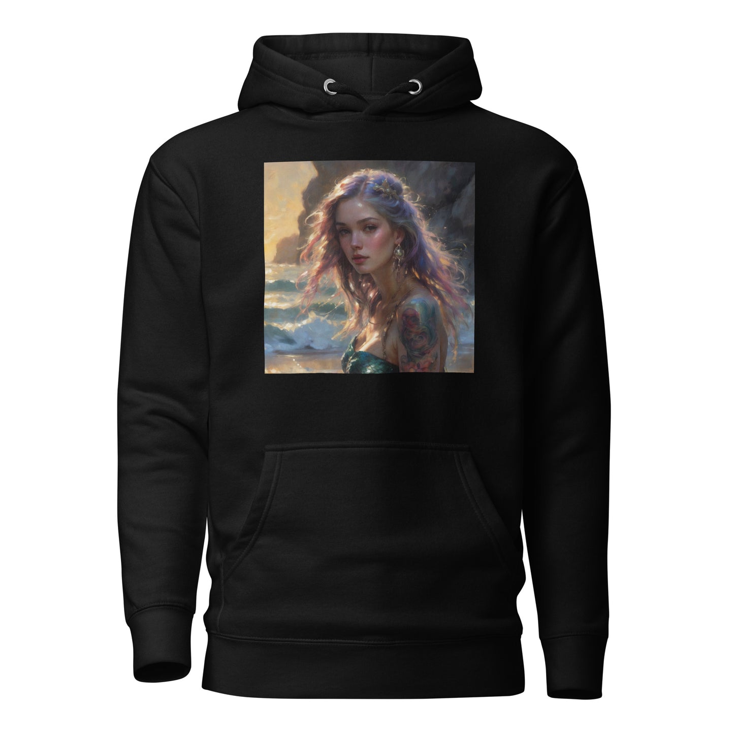 Mermaid's Gaze Women's Hoodie Black