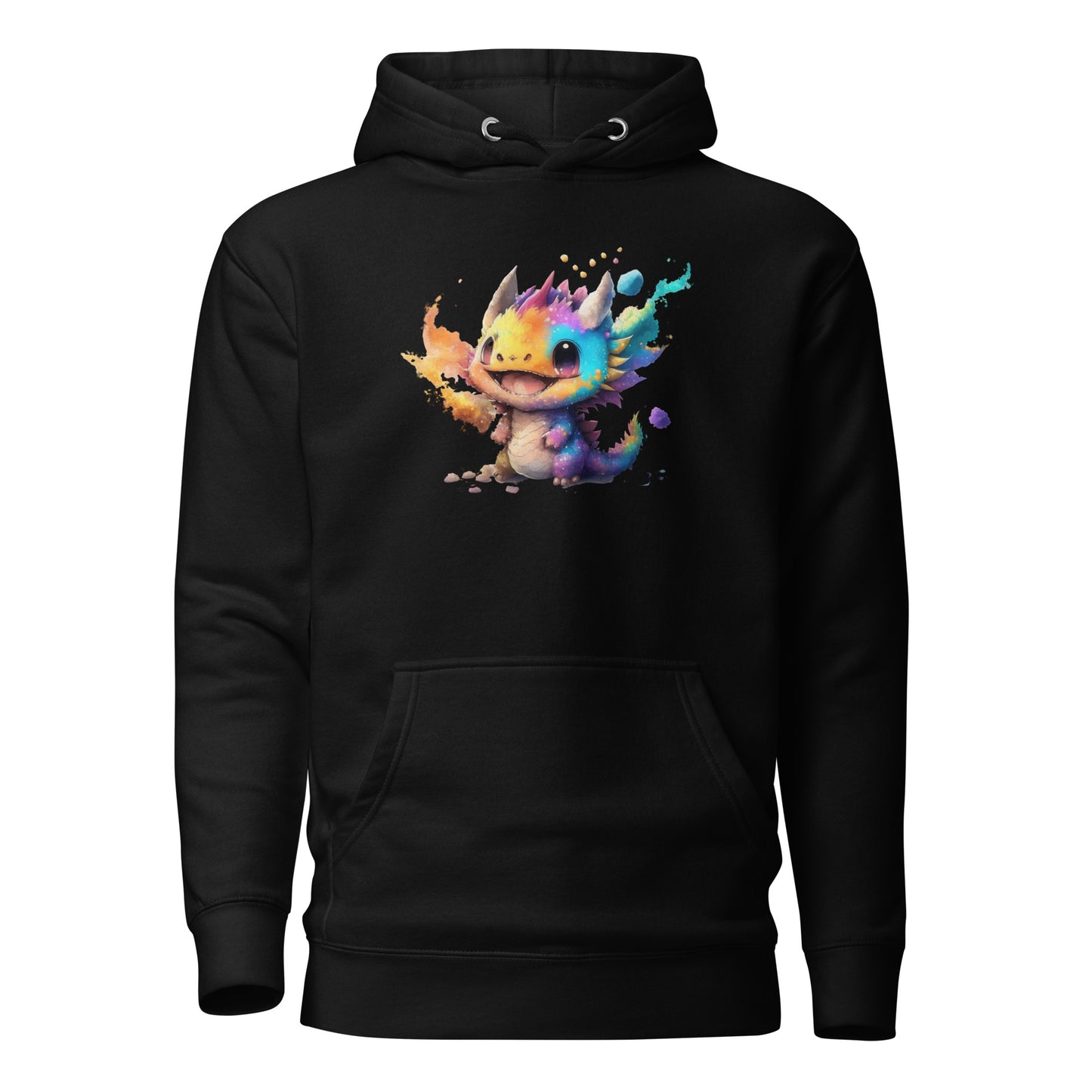 Cute Baby Dragon Women's Fantasy Hoodie Black