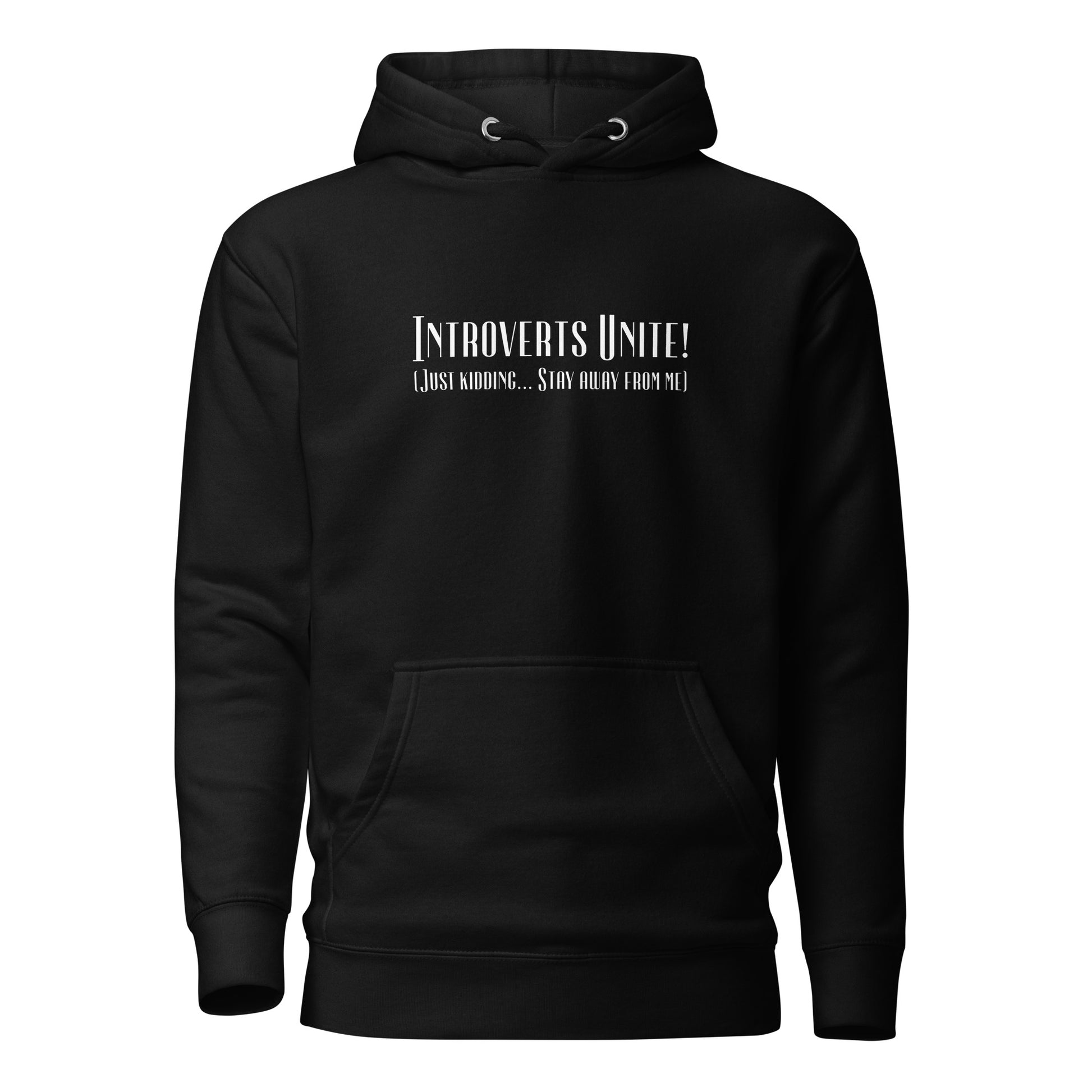 Introverts Unite Women's Funny Hoodie Black