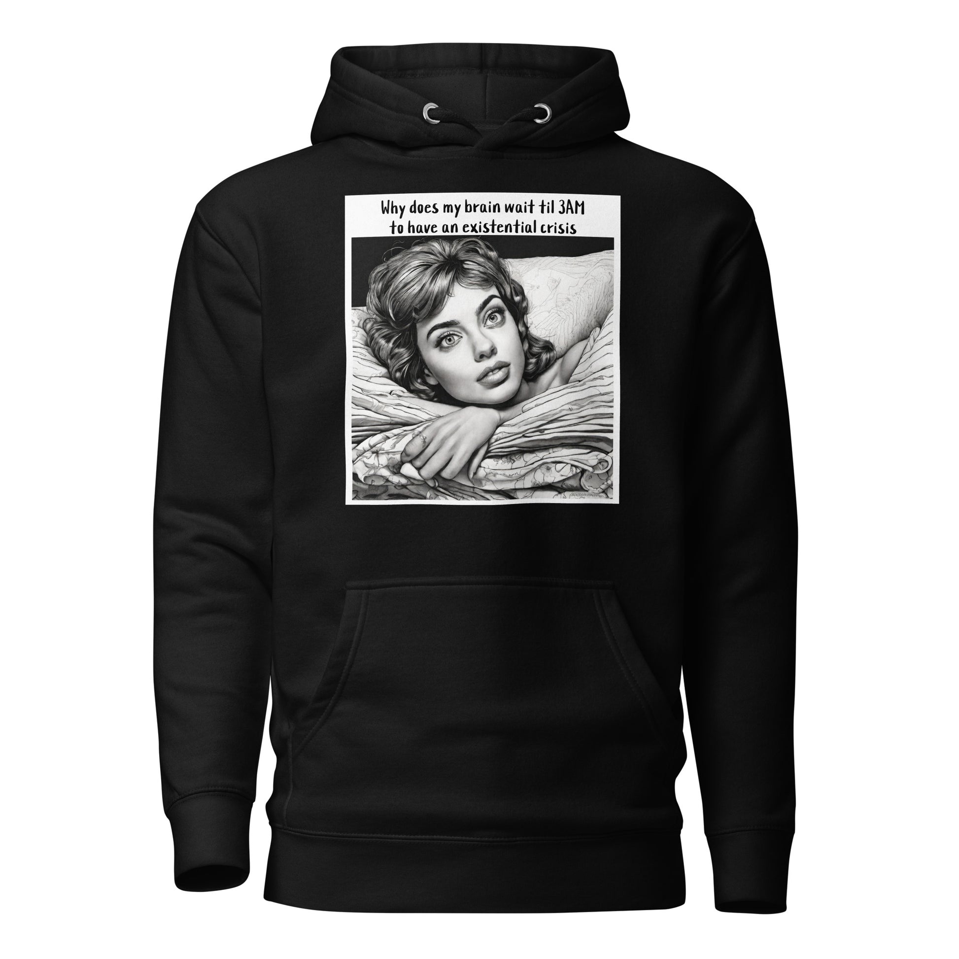 3AM Existential Crisis Women's Funny Hoodie Black