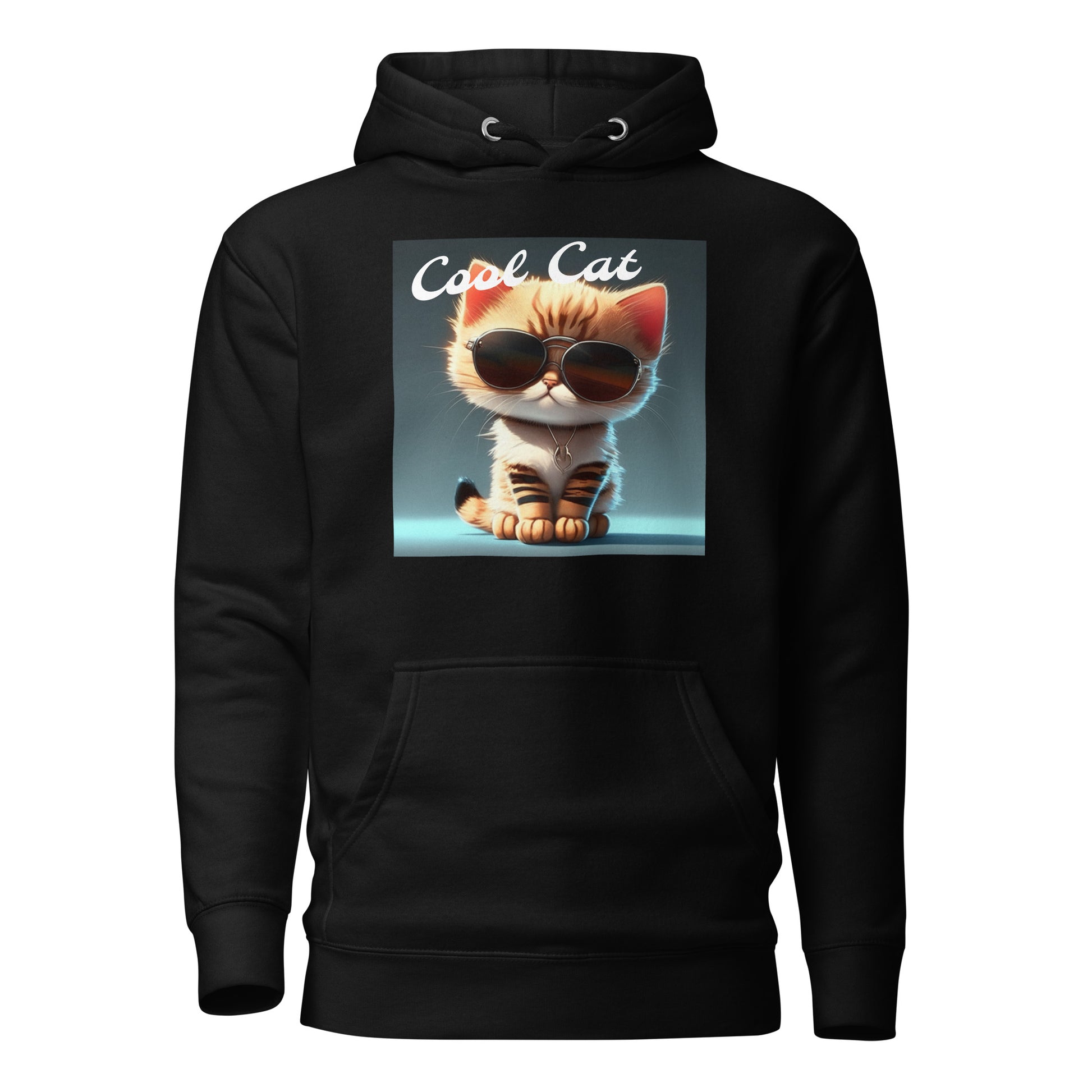 Cool Cat Women's Funny Hoodie Black