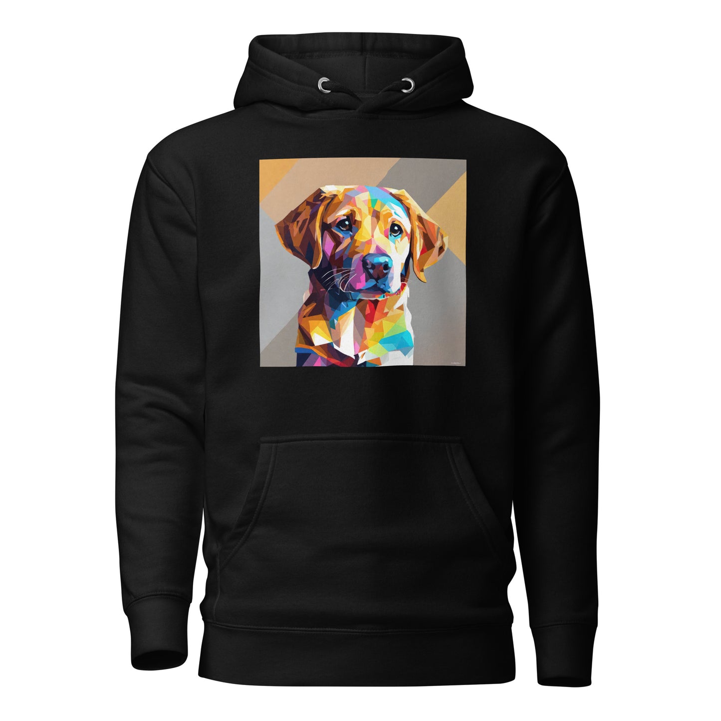 Geometric Golden Lab Women's Animal Lover Hoodie Black