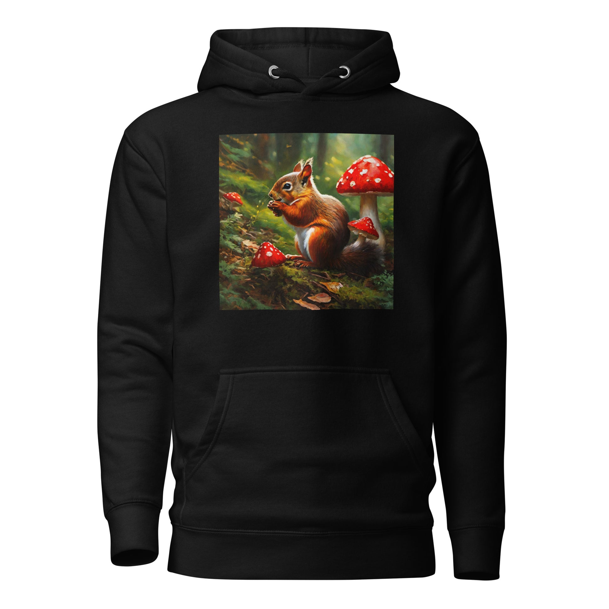 Forest Squirrel Women's Animal Lover Hoodie Black