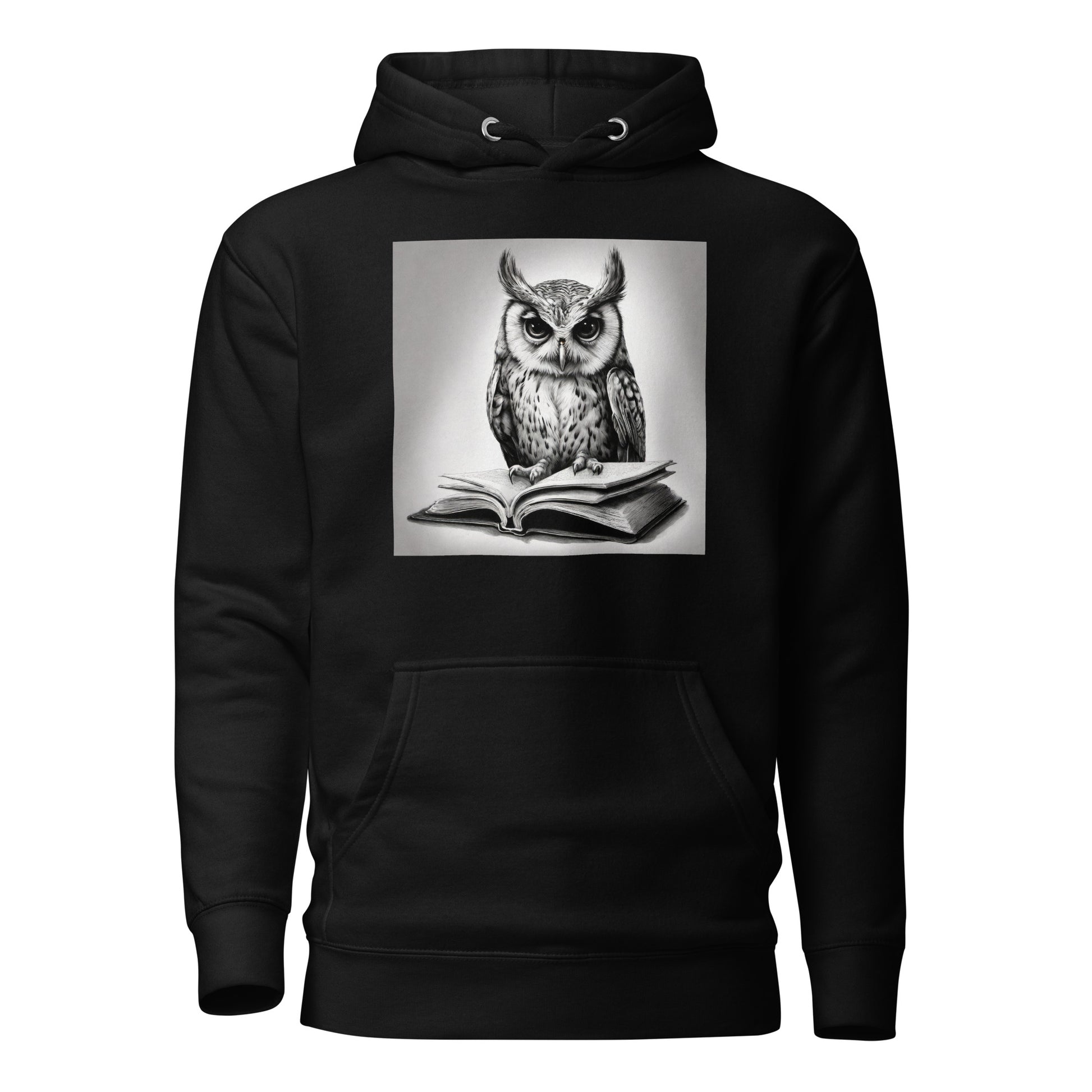 Booksmart Owl Women's Book Lover Hoodie Black