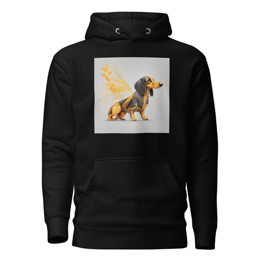 Dachshund with Wings Women's Dog Lover Hoodie Black