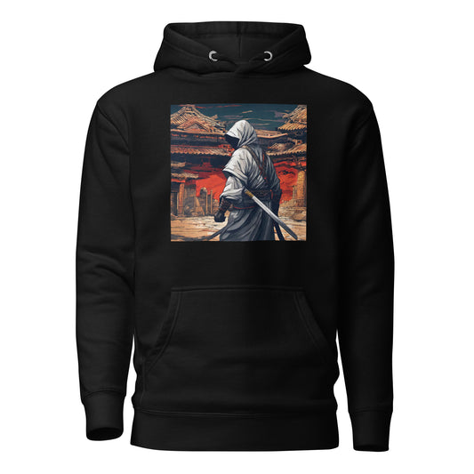 Shadowy Samurai Women's Anime Hoodie Black