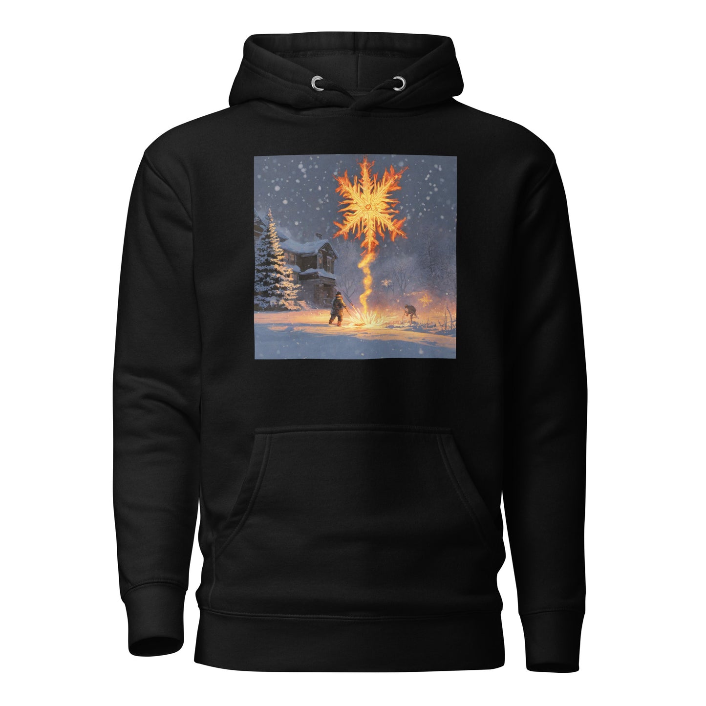 Fire from Ice Snowflake Women's Anime Hoodie Black