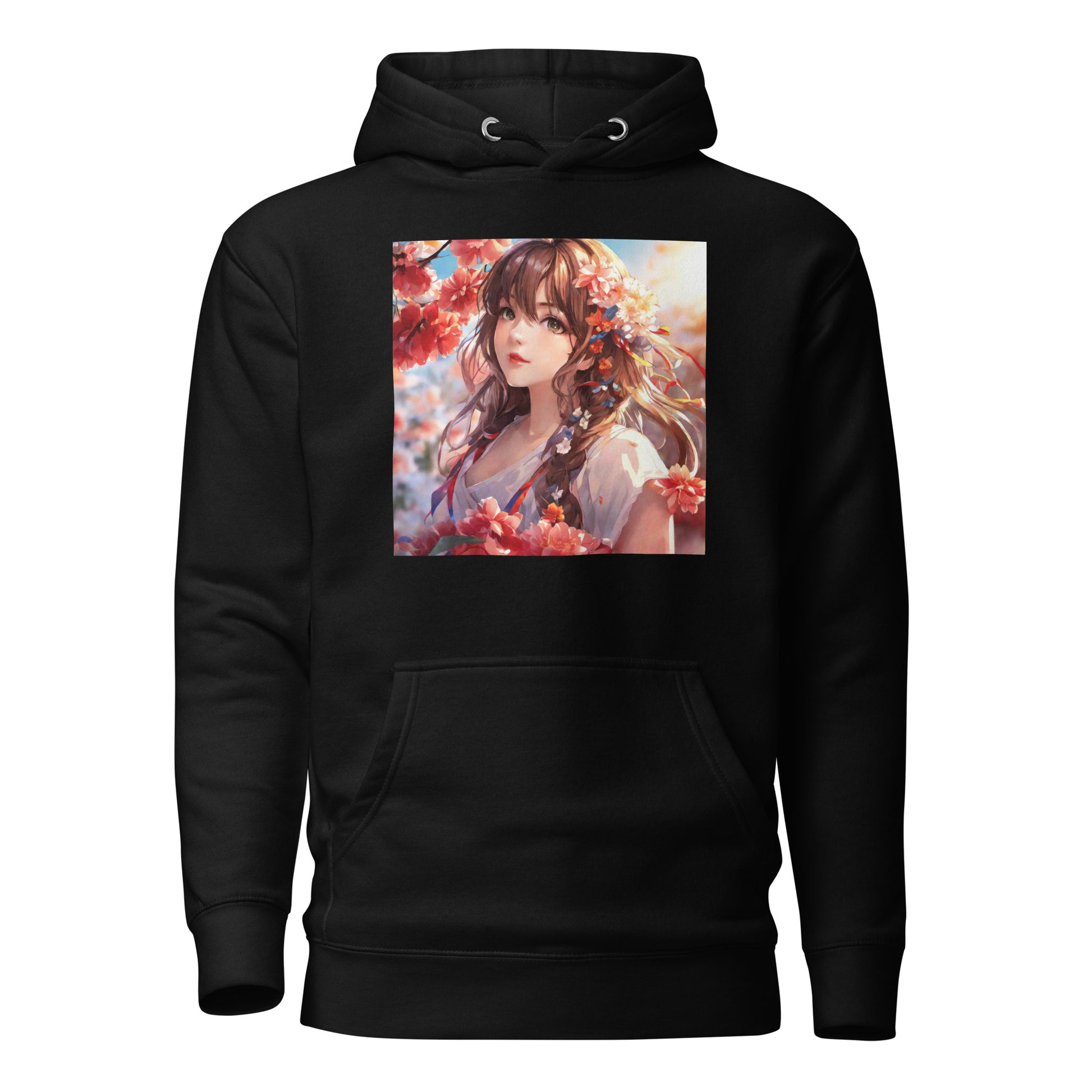 Graceful & Lovely Women's Anime Hoodie Black