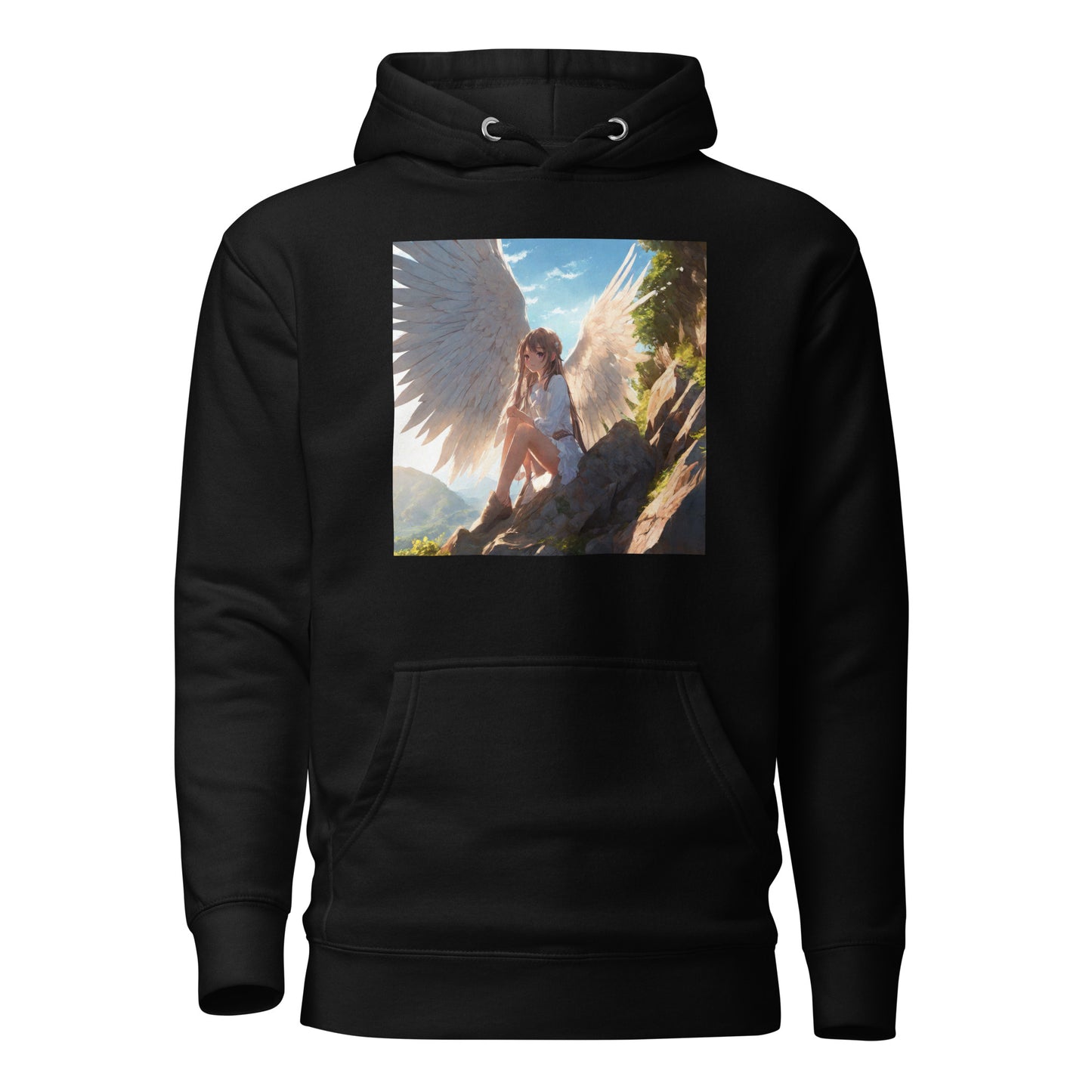 Beautiful Angel Women's Anime Hoodie Black