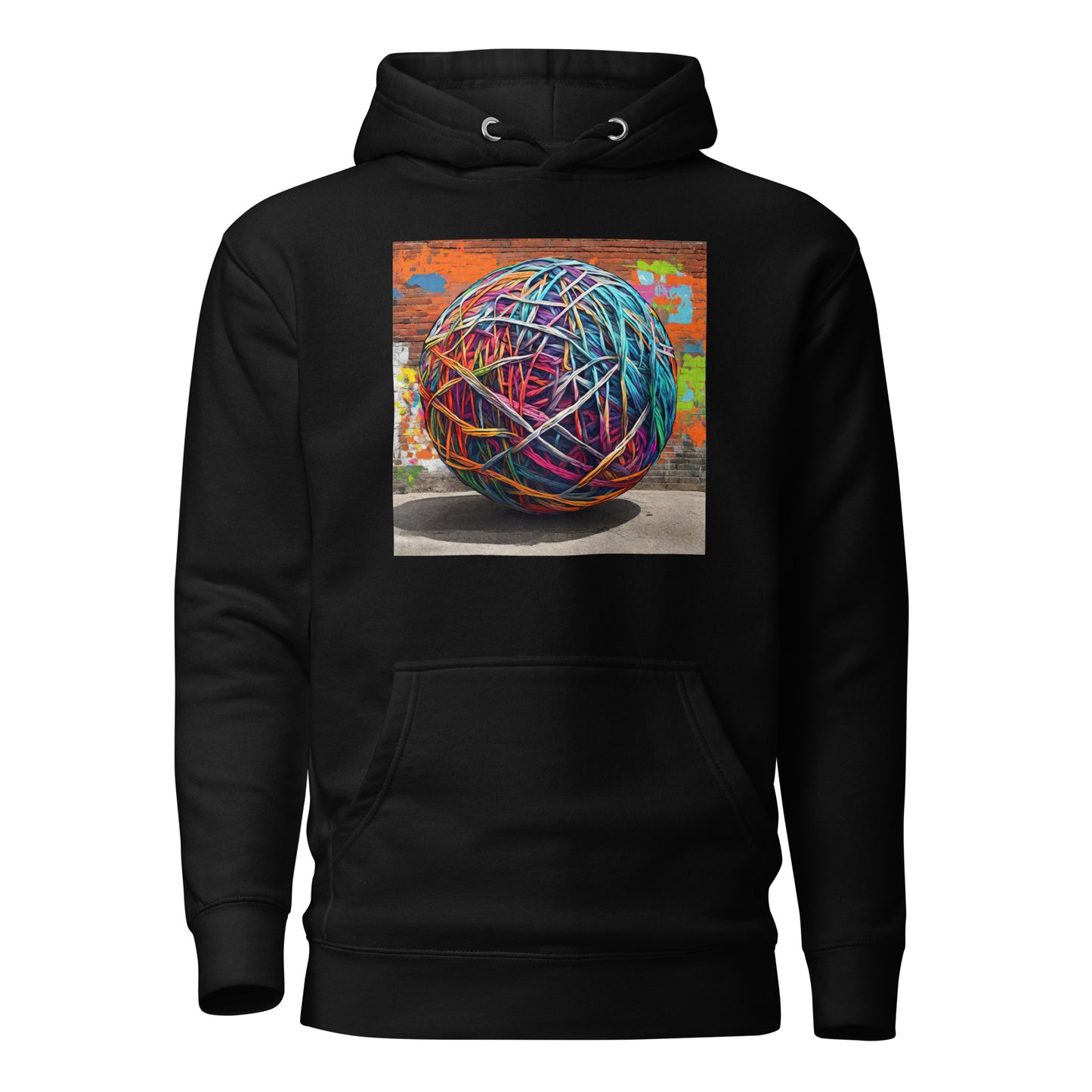 Ball of Yarn Women's Crochet and Knitting Lover Hoodie Black