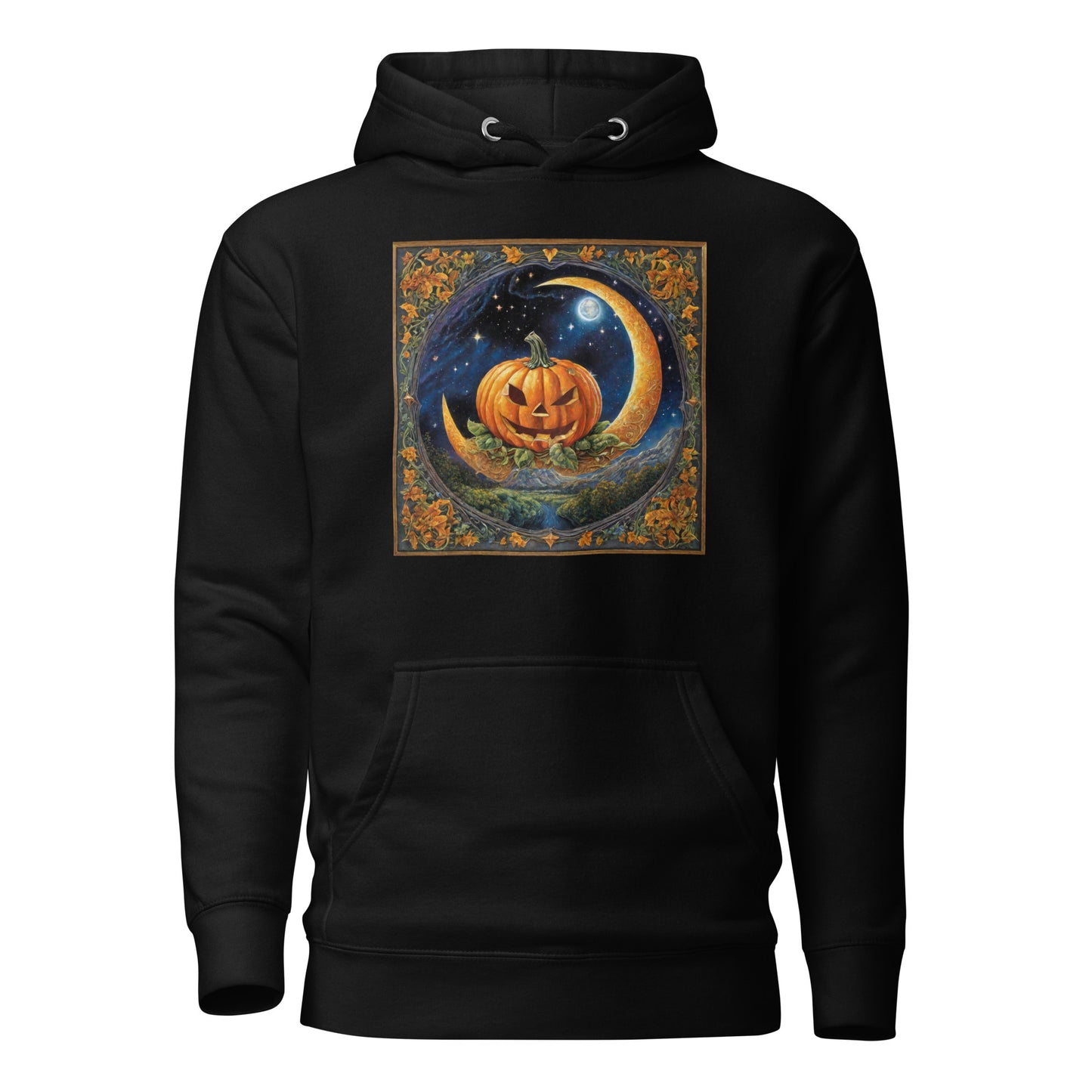 Jack O' Lantern Pumpkin Women's Halloween Hoodie Black