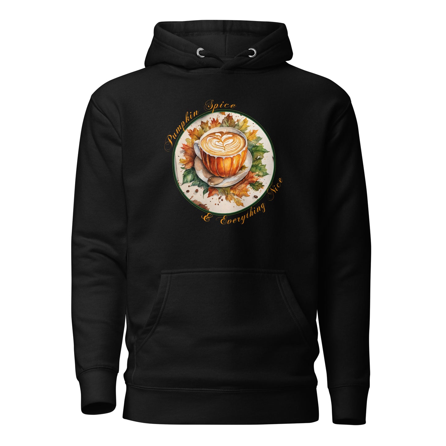 Pumpkin Spice & Everything Nice Women's Fall Hoodie Black