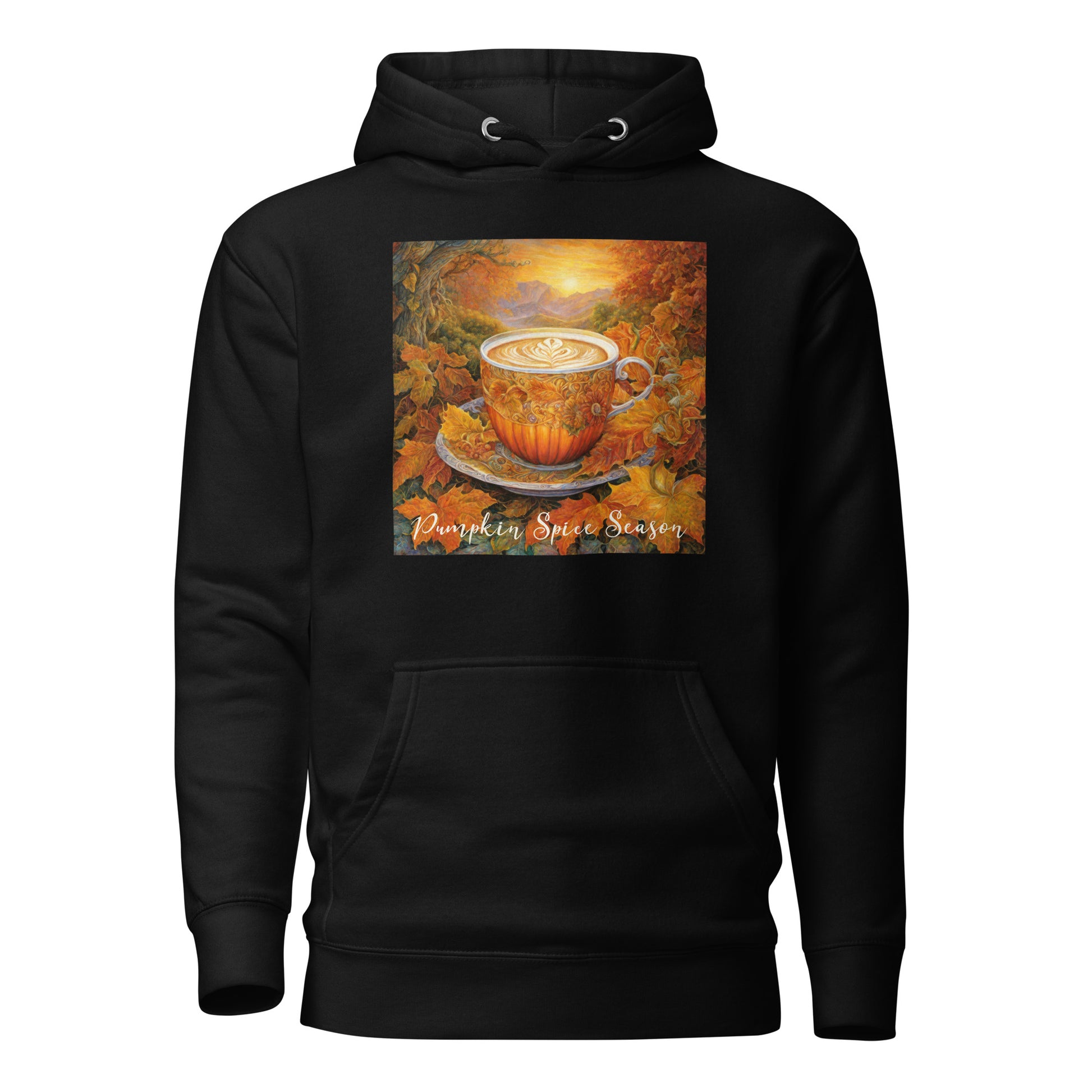 Pumpkin Spice Season Women's Autumn Hoodie Black