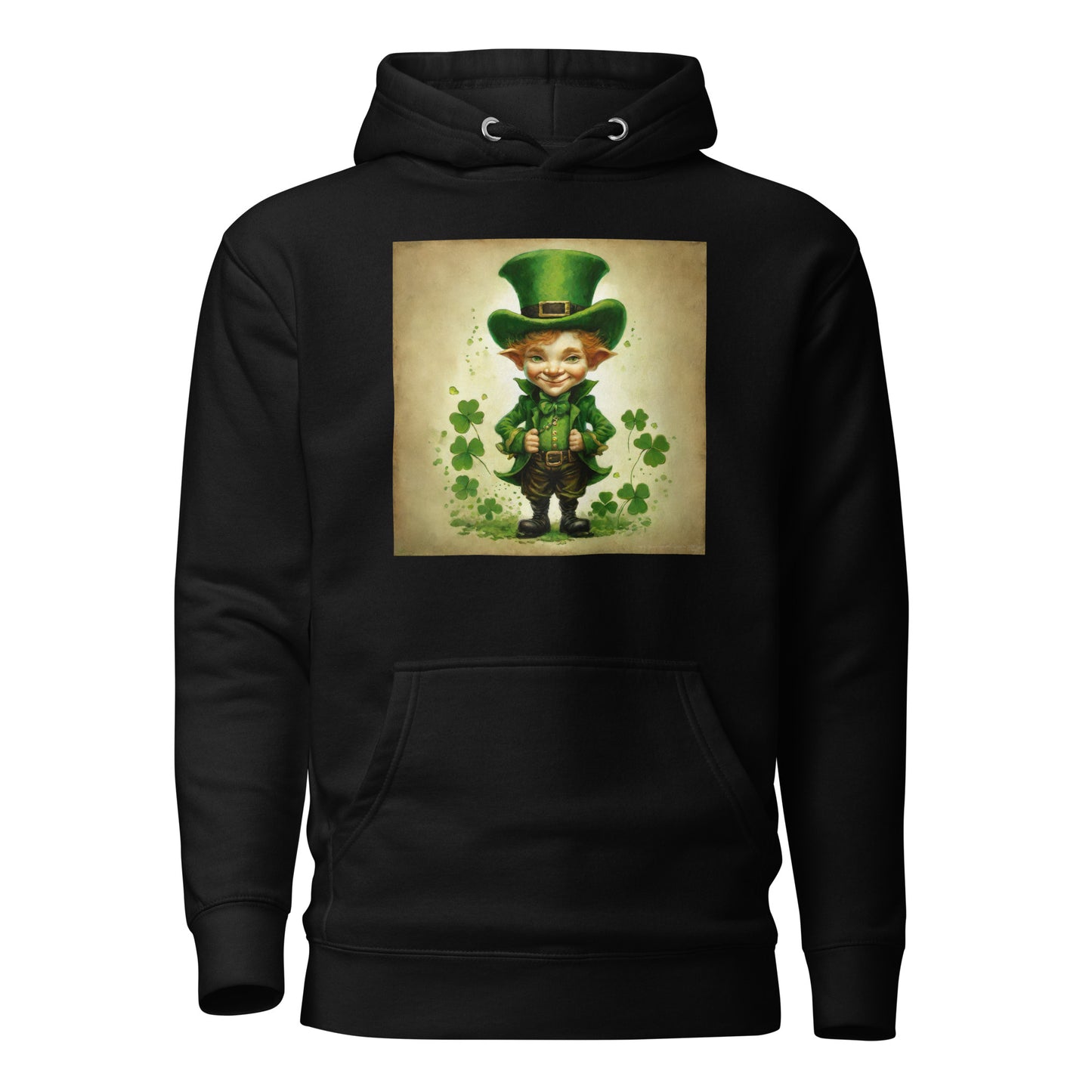 Cute Leprechaun Women's St Patrick's Day Hoodie Black