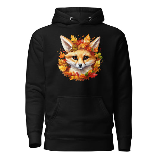 Autumn Fennec Fox Women's Fall Hoodie Black