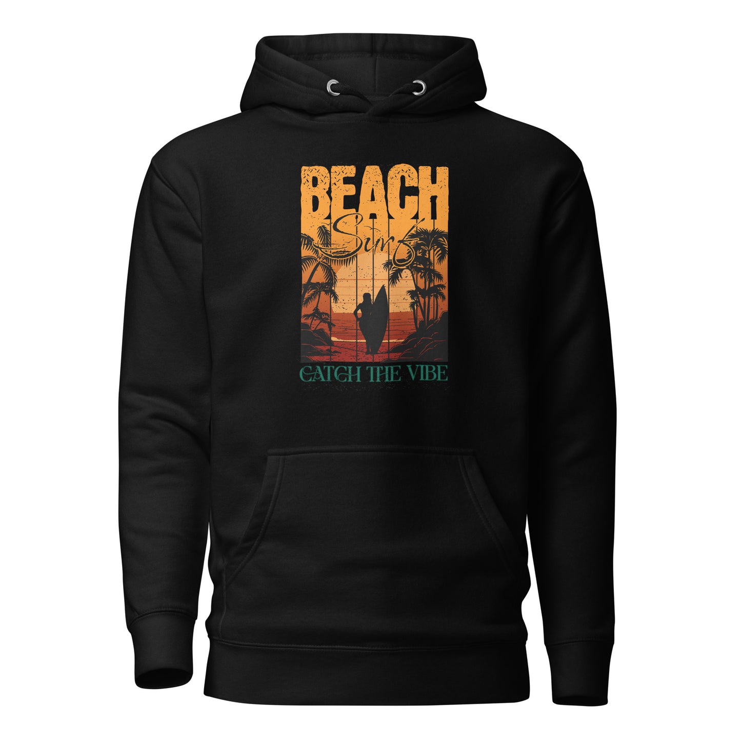 Catch the Vibe Surfing Women's Hoodie Black