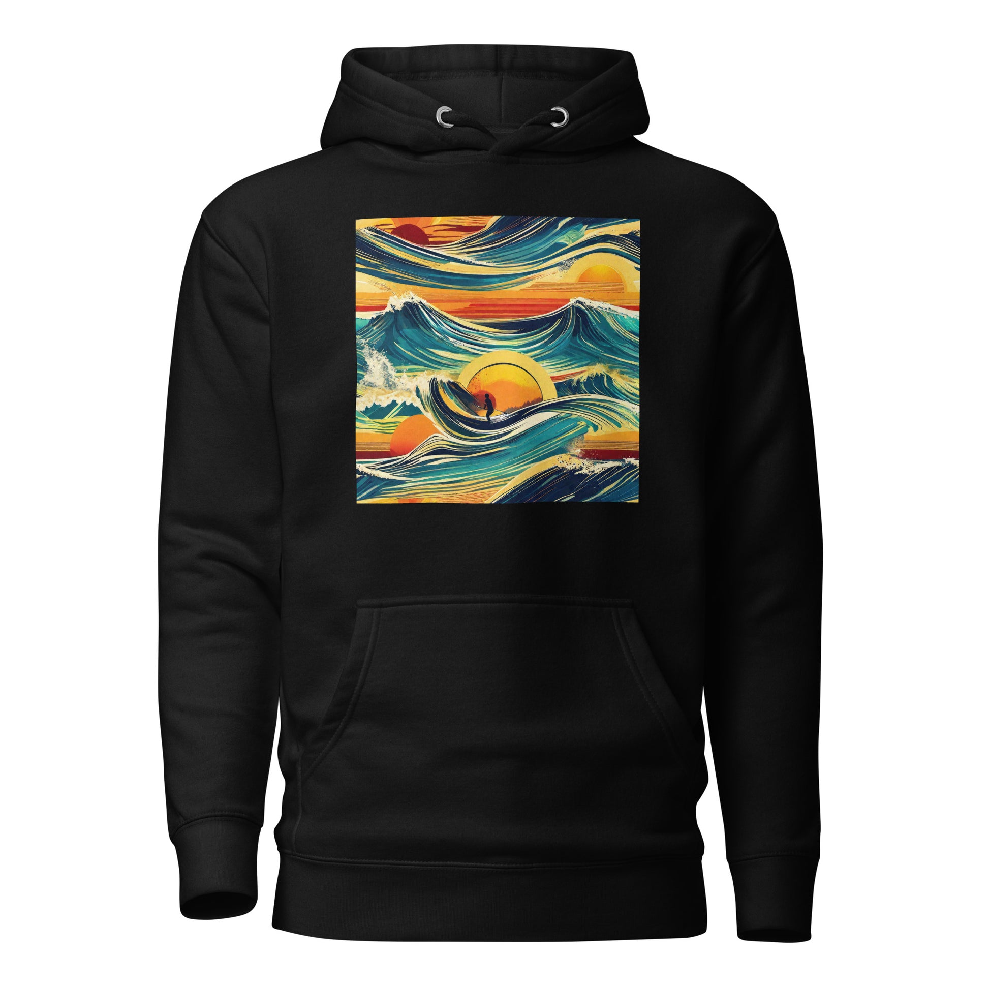 Surf's Up Women's Hoodie Black