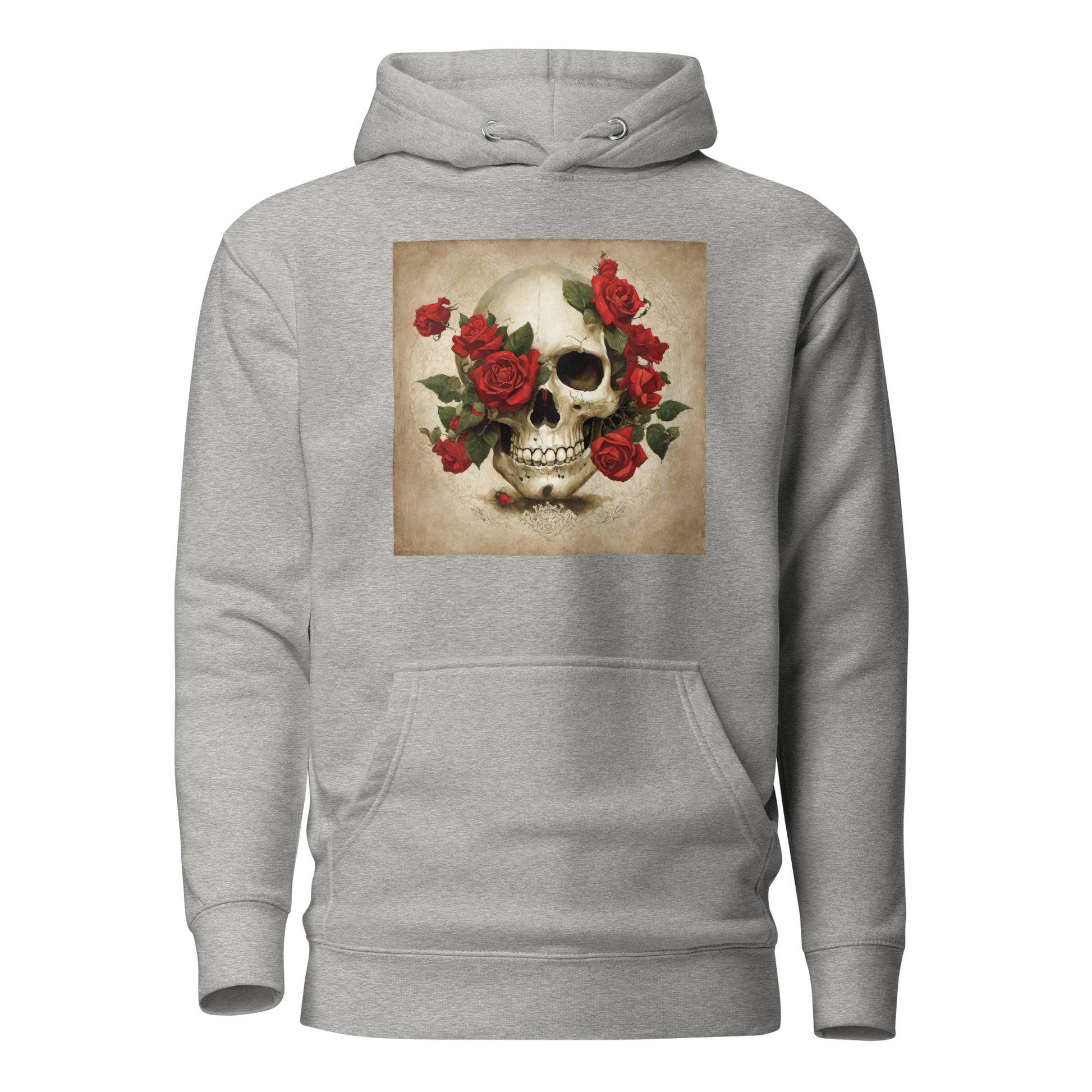 Skull & Roses Women's Hoodie Carbon Grey