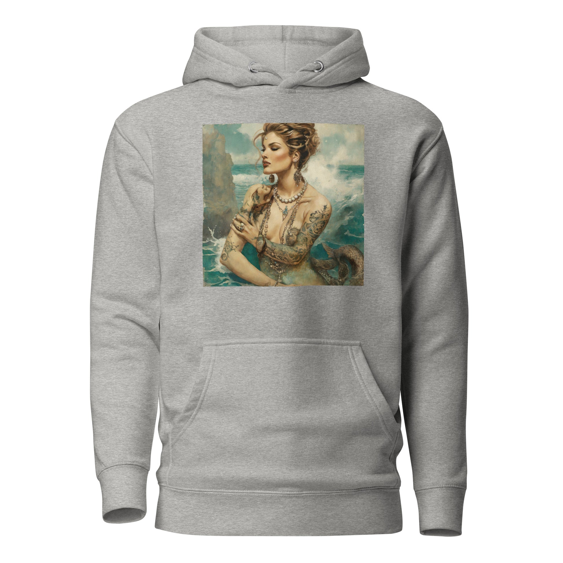 Mermaid with Tattoos Women's Hoodie Carbon Grey