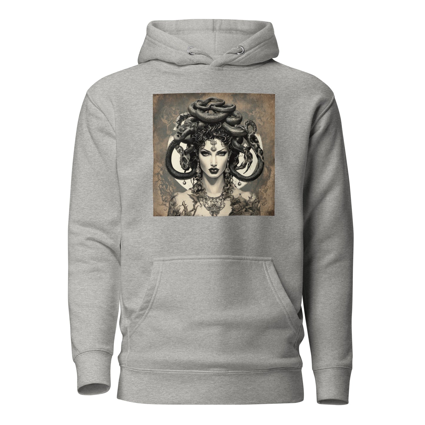 Medusa'a Gaze Women's Graphic Hoodie Carbon Grey