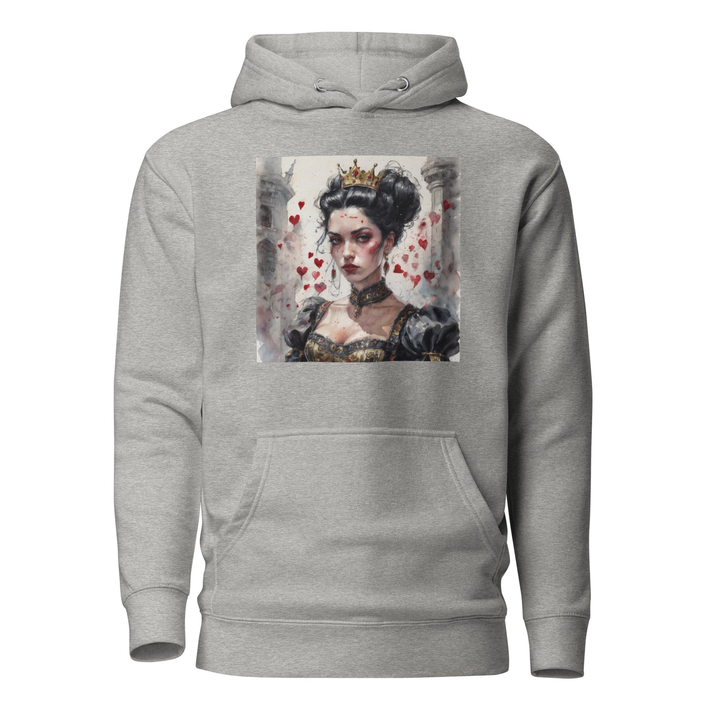 Queen of Hearts Women's Hoodie Carbon Grey