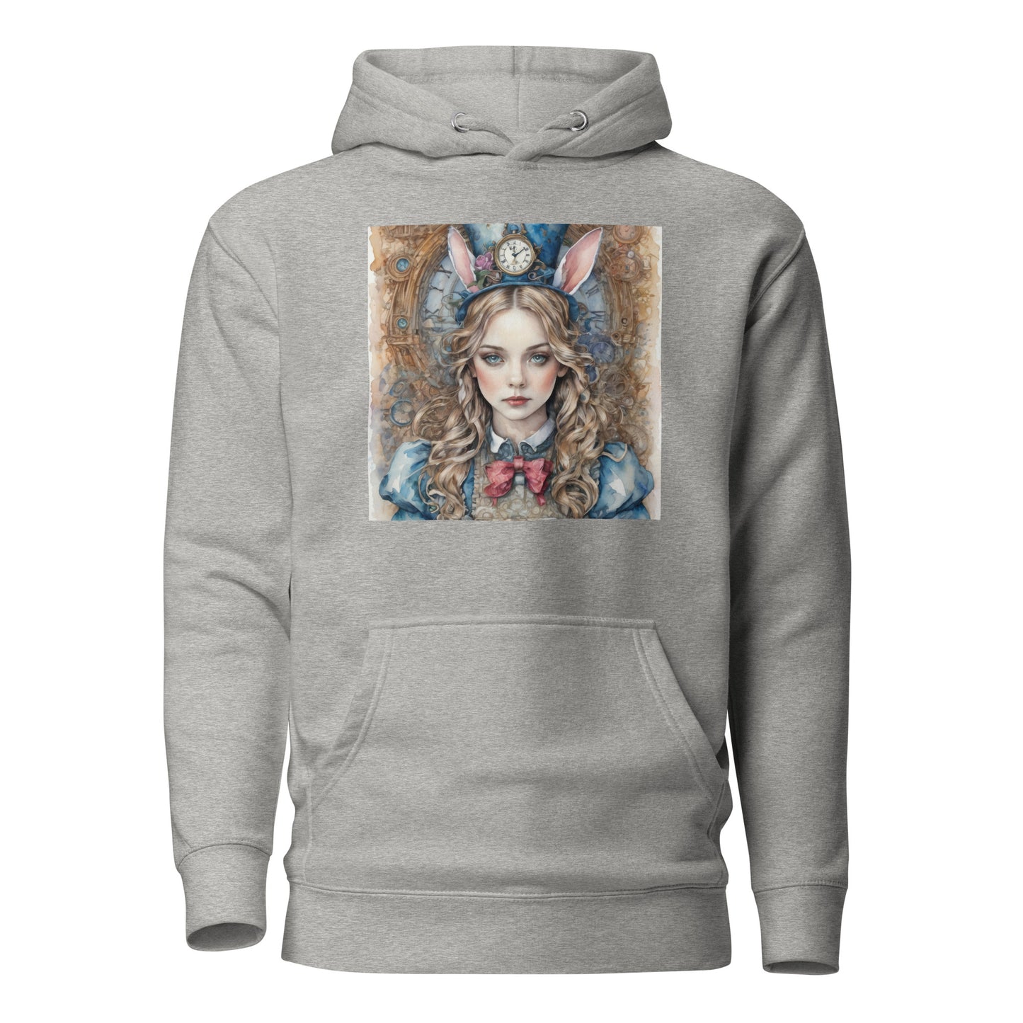 Alice in Wonderland with Bunny Ears Women's Hoodie Carbon Grey