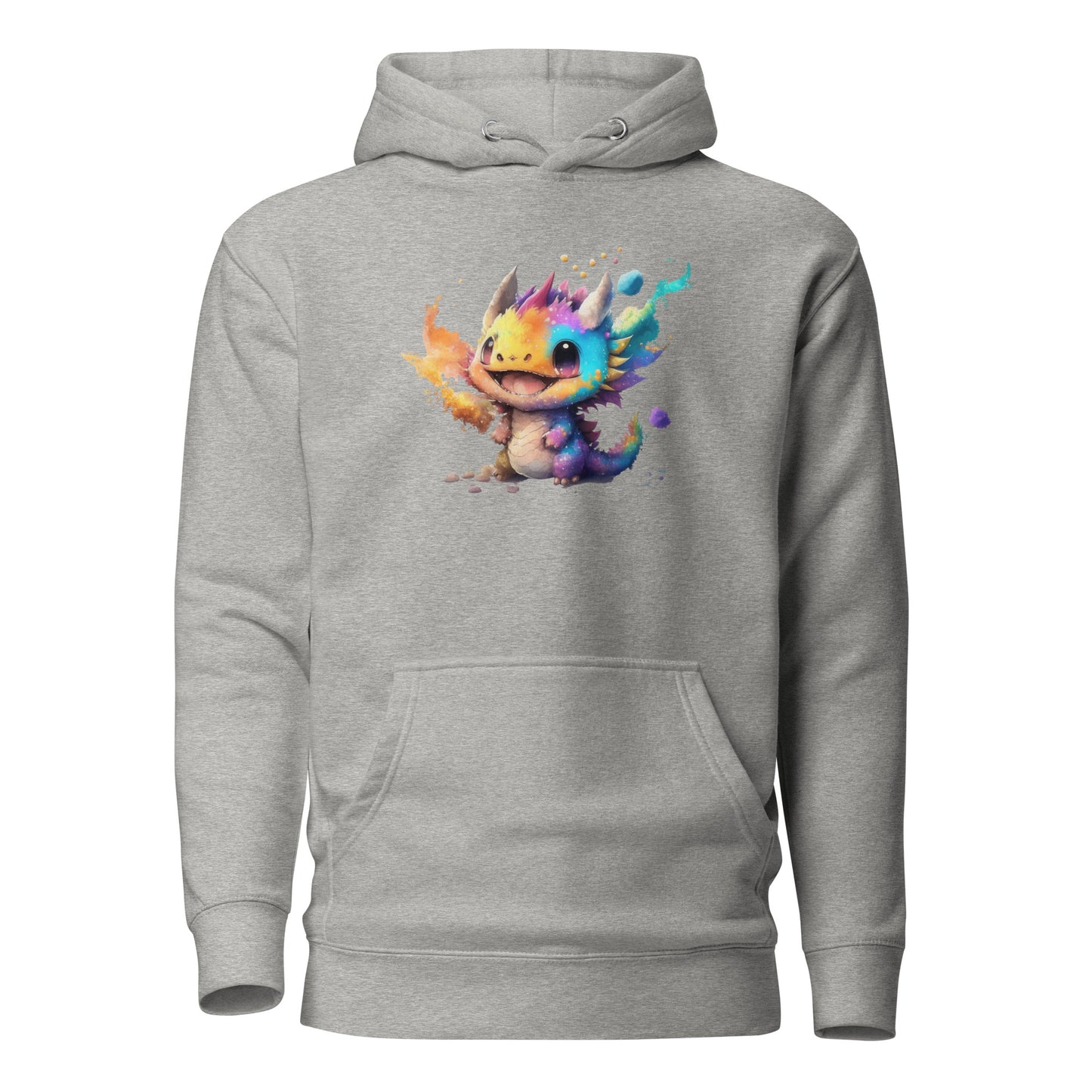 Cute Baby Dragon Women's Fantasy Hoodie Carbon Grey