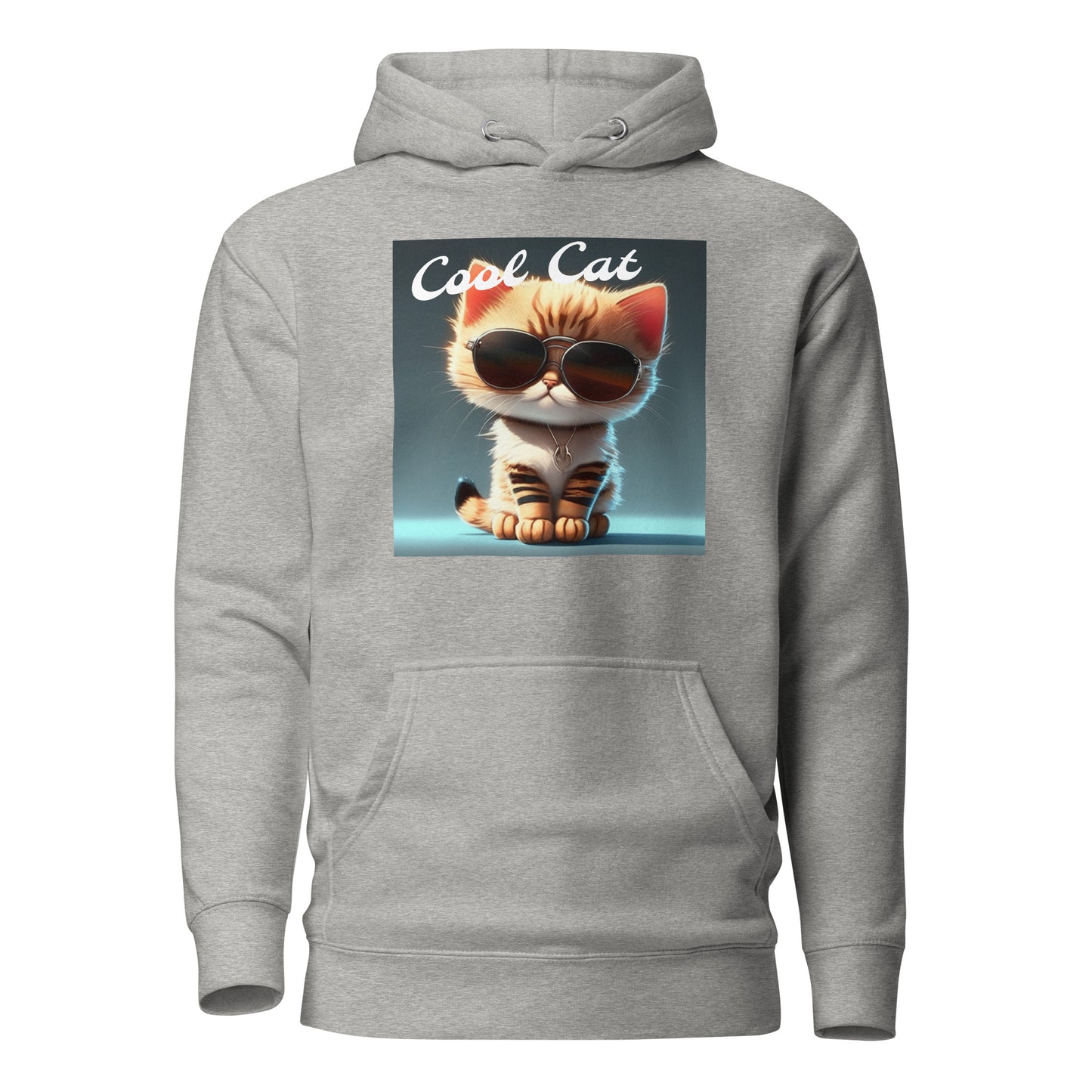 Cool Cat Women's Funny Hoodie Carbon Grey