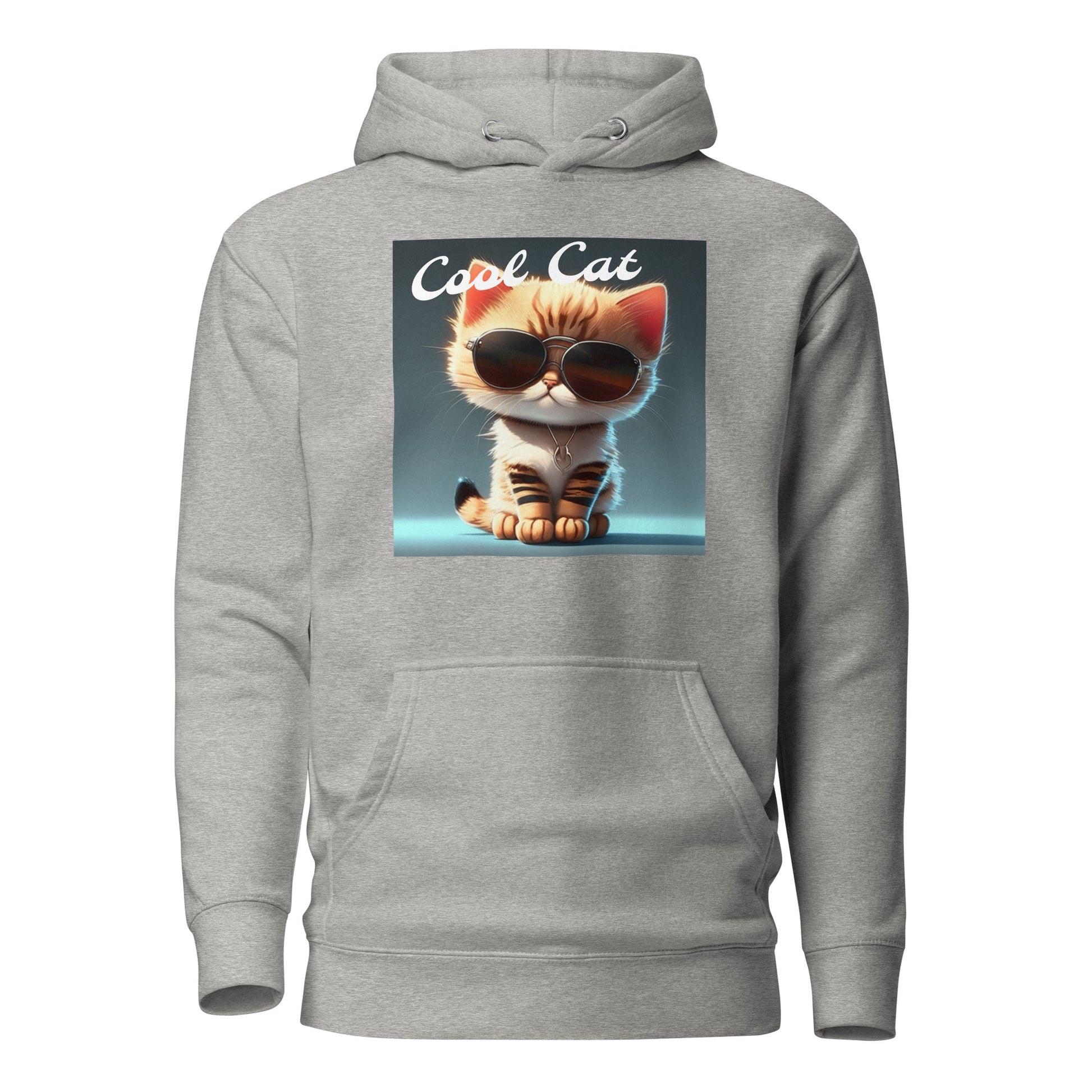 Cool Cat Women's Funny Hoodie Carbon Grey