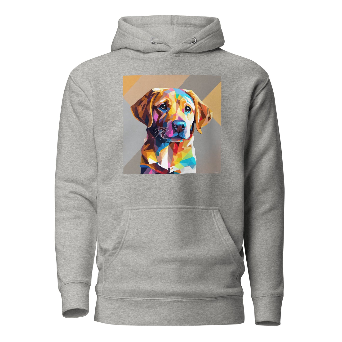 Geometric Golden Lab Women's Animal Lover Hoodie Carbon Grey