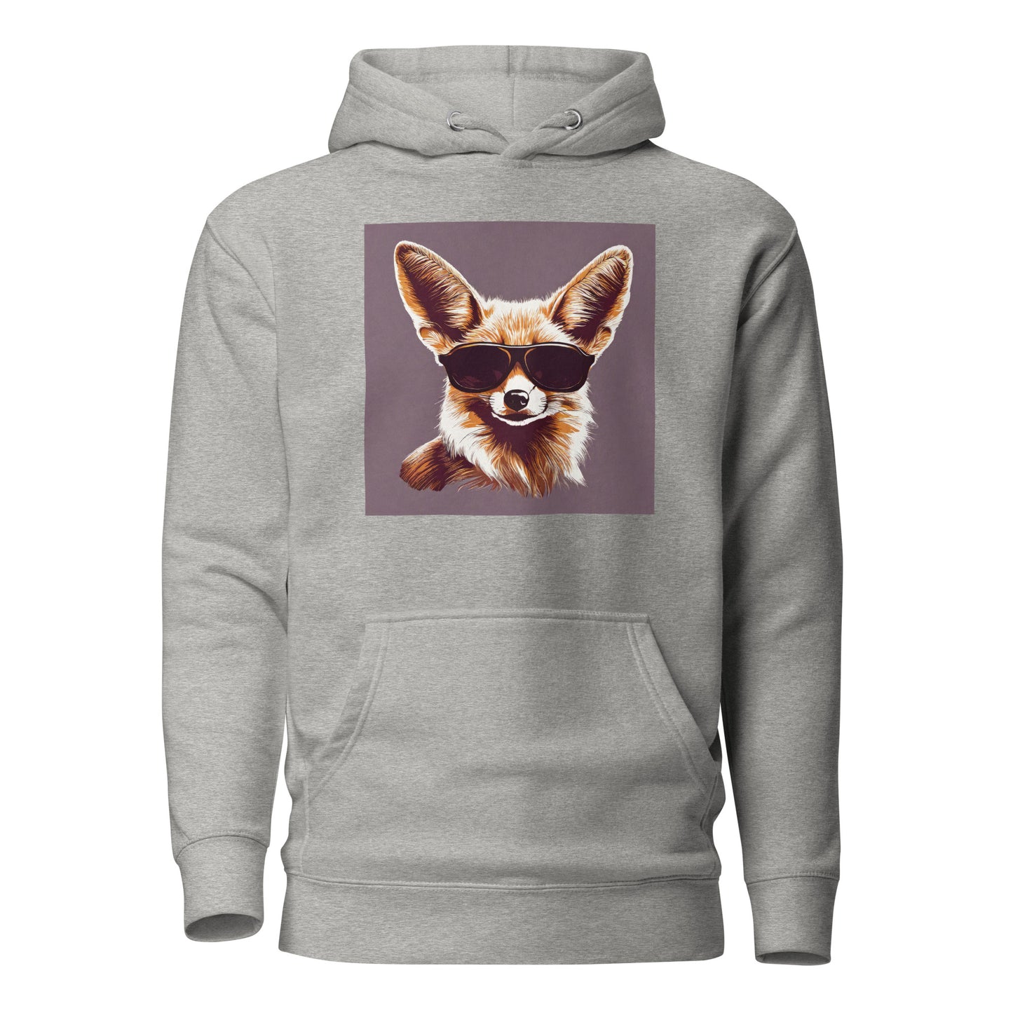 Fennec Fox in Shades Women's Animal Lover Hoodie Carbon Grey