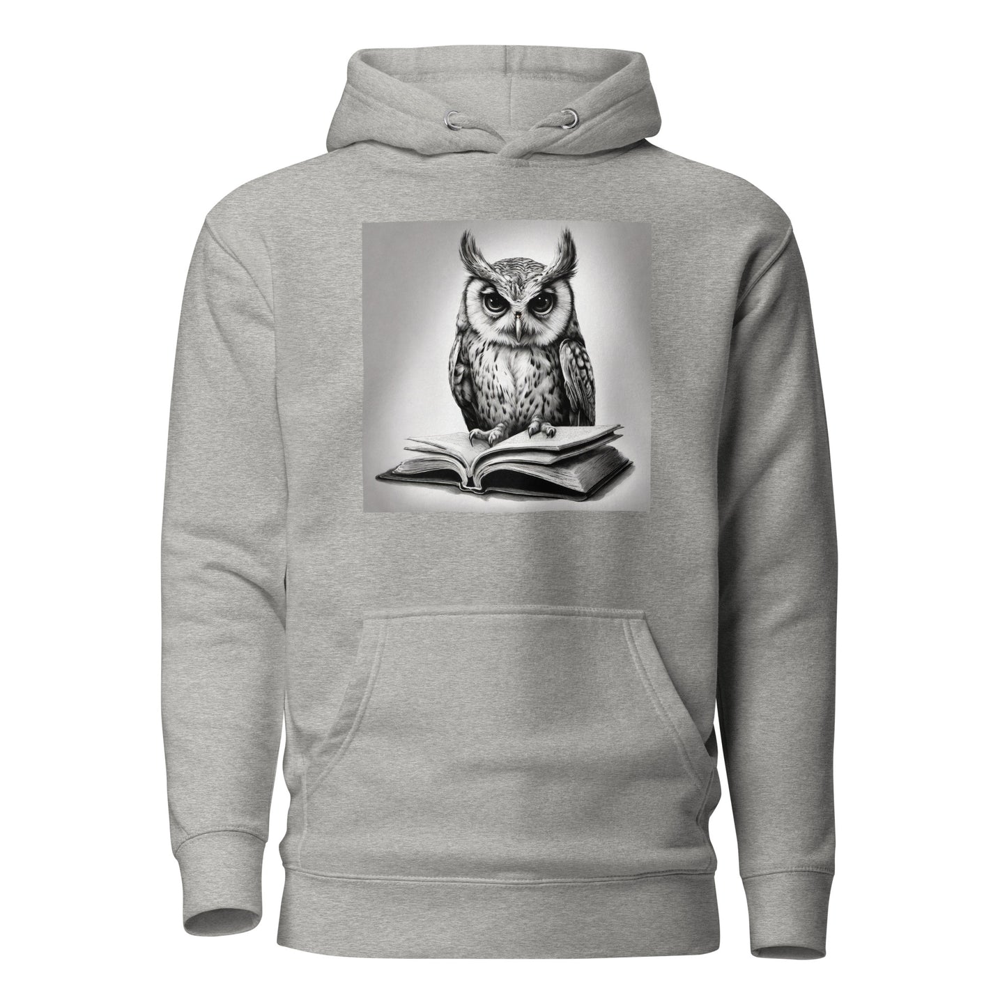 Booksmart Owl Women's Book Lover Hoodie Carbon Grey