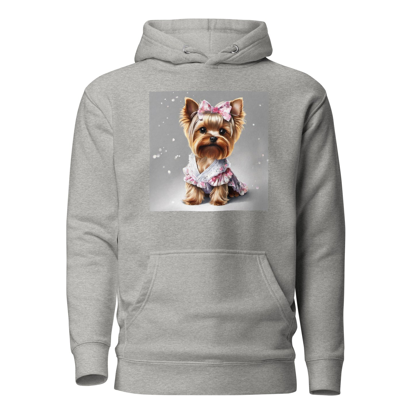 Yorkie Princess Women's Dog Lover Hoodie Carbon Grey