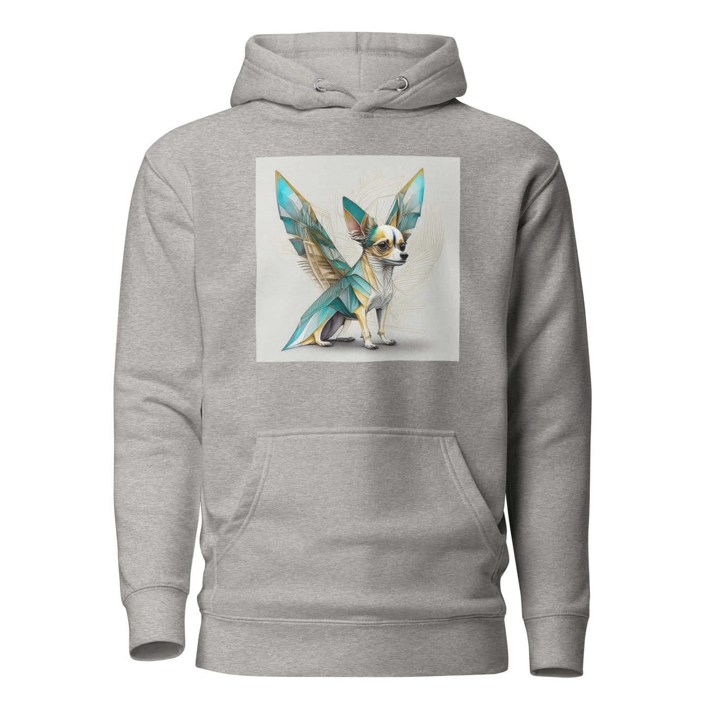 Chihuahua with Wings Women's Dog Lover Hoodie Carbon Grey