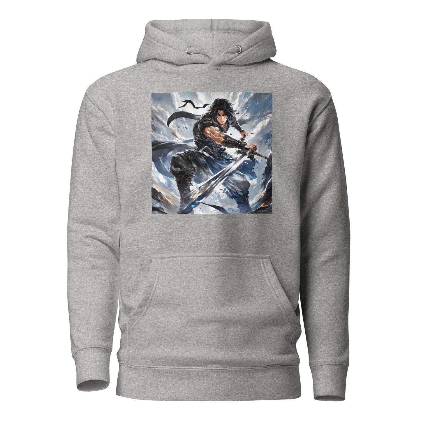 Victory is Mine Women's Anime Hoodie Carbon Grey